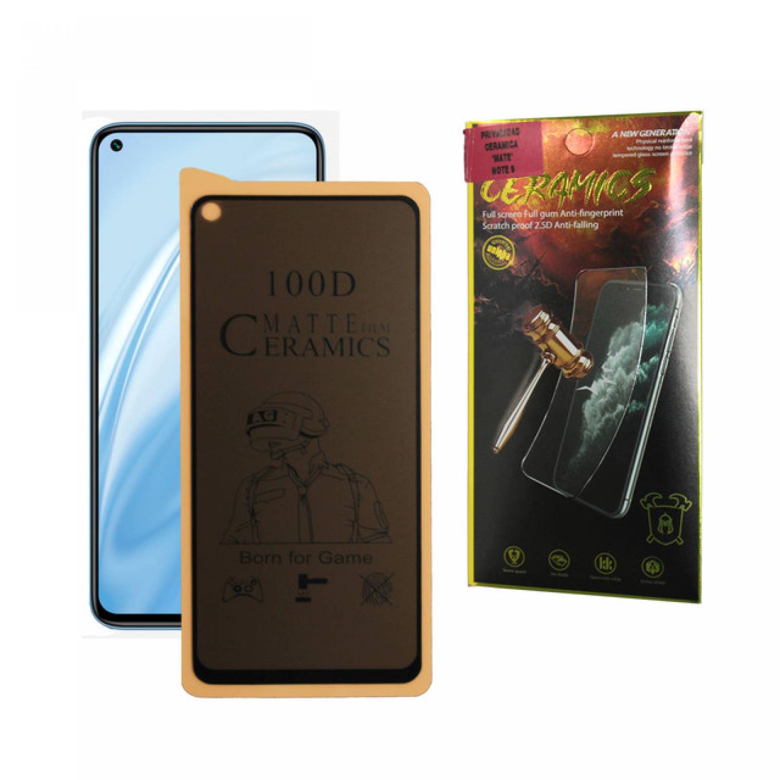 Mica Privacidad Ceramica Mate Xiaomi NOTE 9