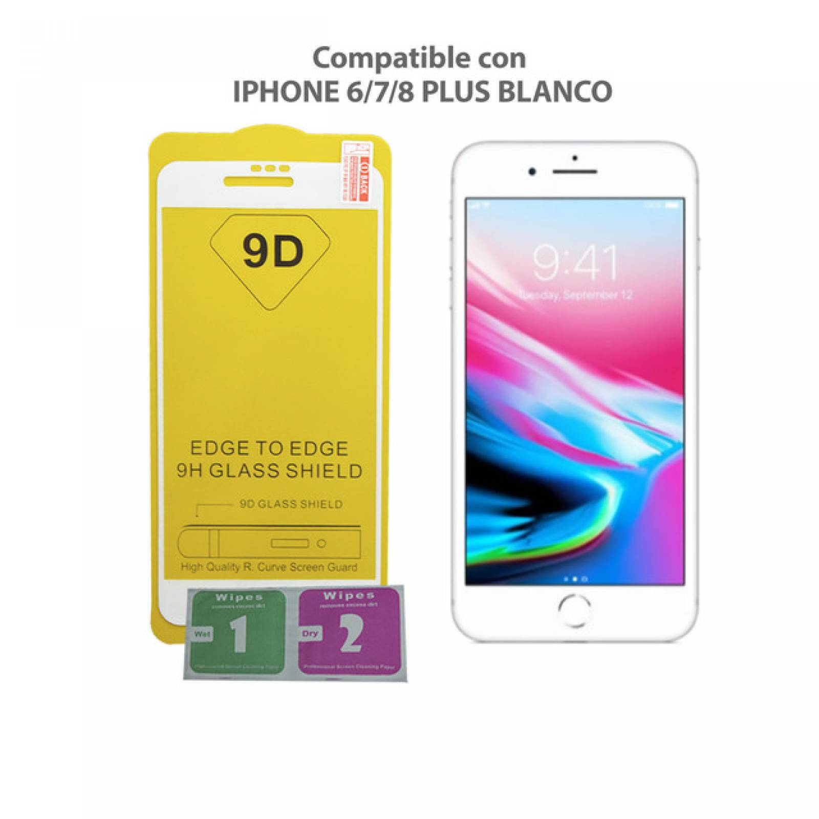 Mica Ceramica Mate iPhone 6 /7 / 8 PLUS BLANCO