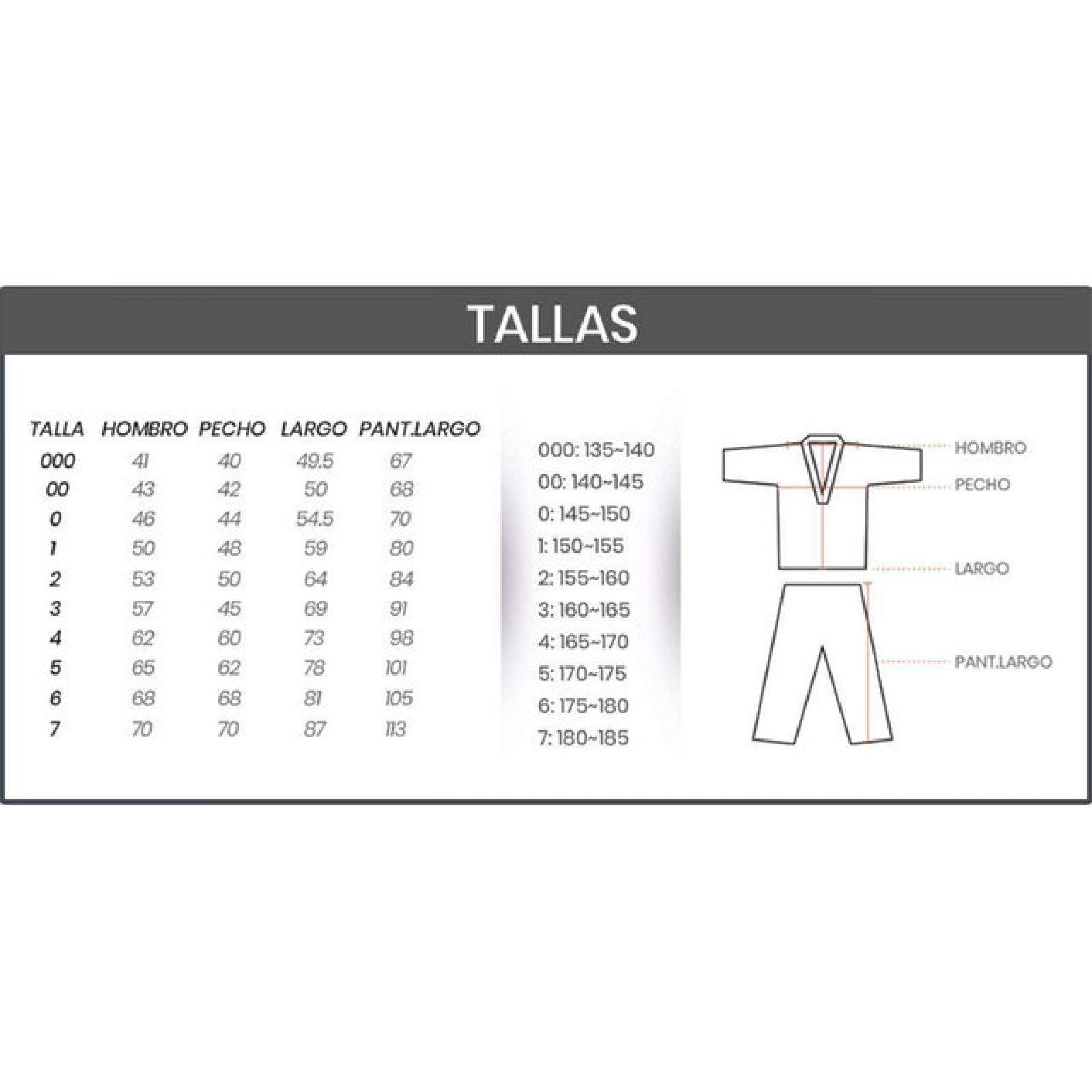 Dobok Asiana Tusah Uniforme Taekwondo Fmtkd Blanco