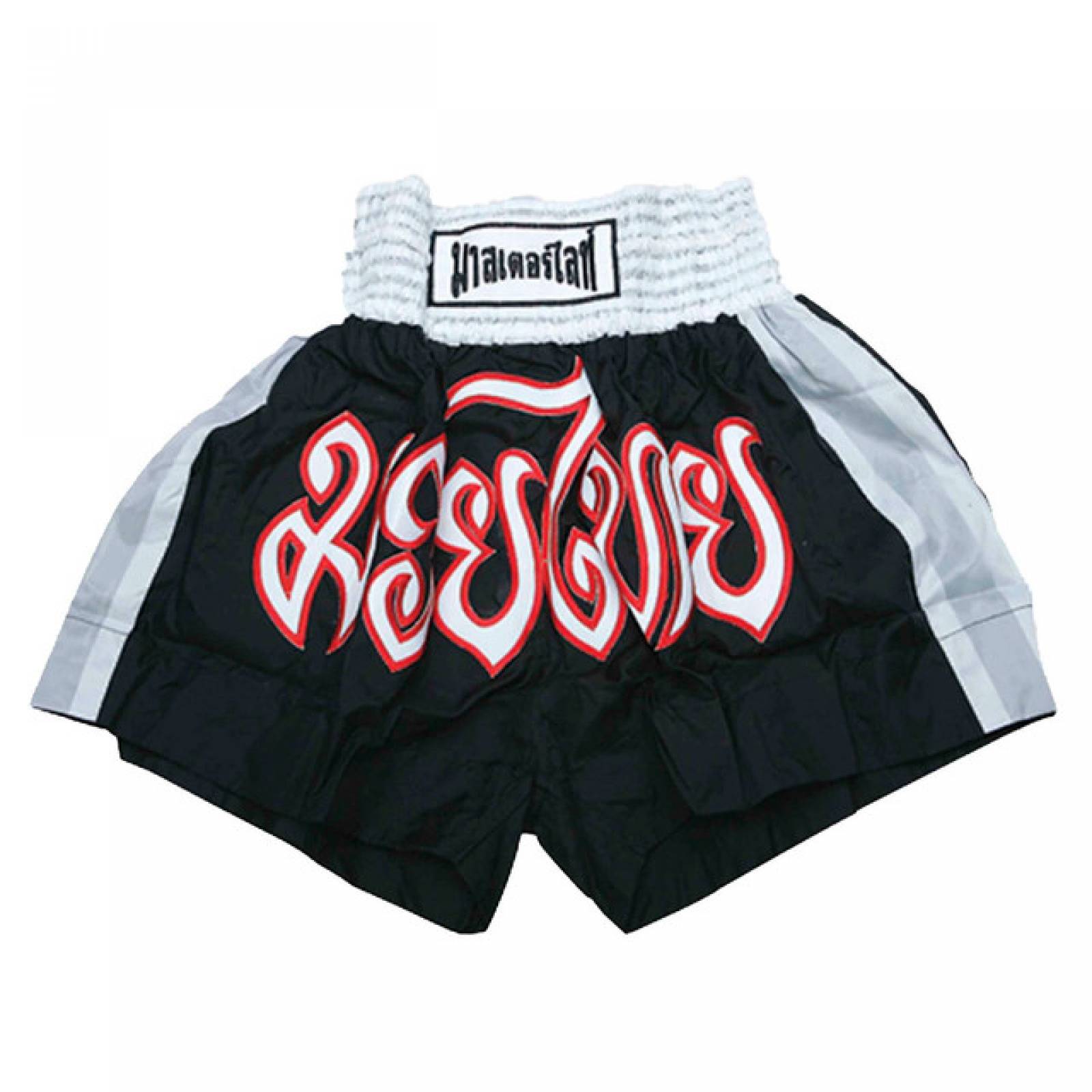 Short Profesional Asiana Para Mma Box Muay Thai Kick Boxing Blanco Con Negro