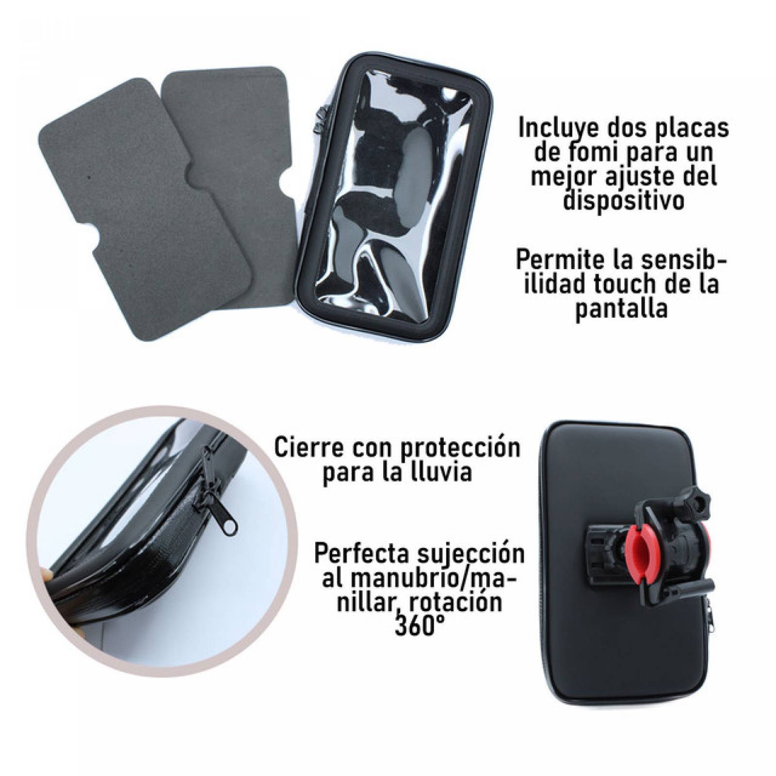 Soporte Para Celular Moto Espejo Impermeable