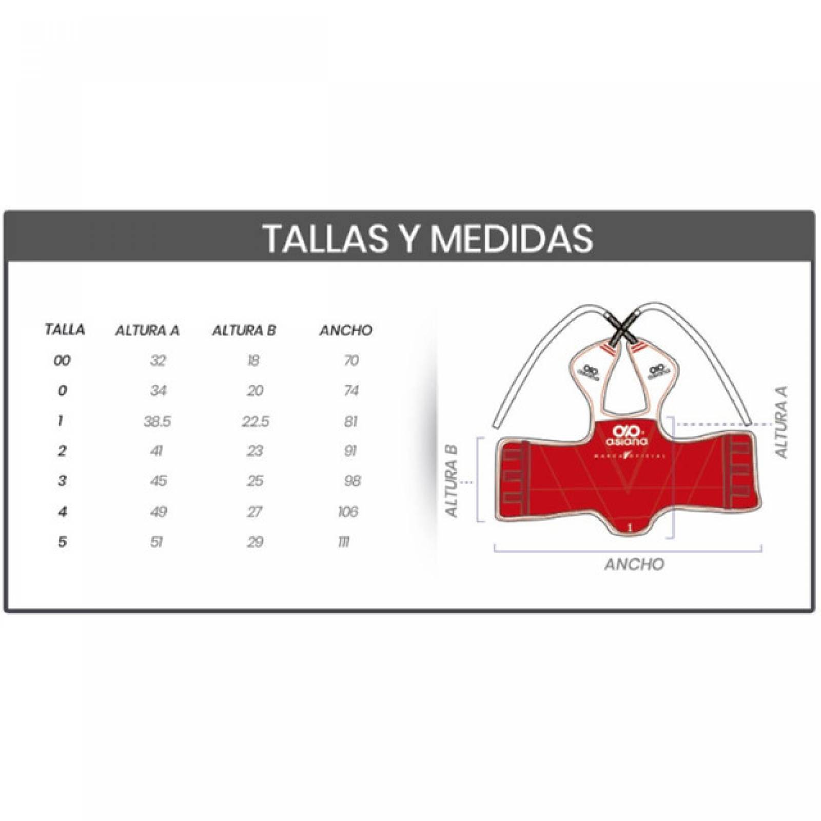 Peto Taekwondo Artes Marciales Asiana Equipo Protector