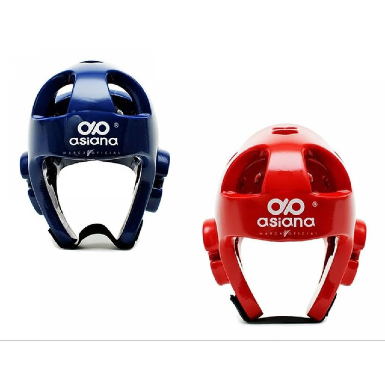 Careta Abierta Para Taekwondo Asiana Azul Rojo
