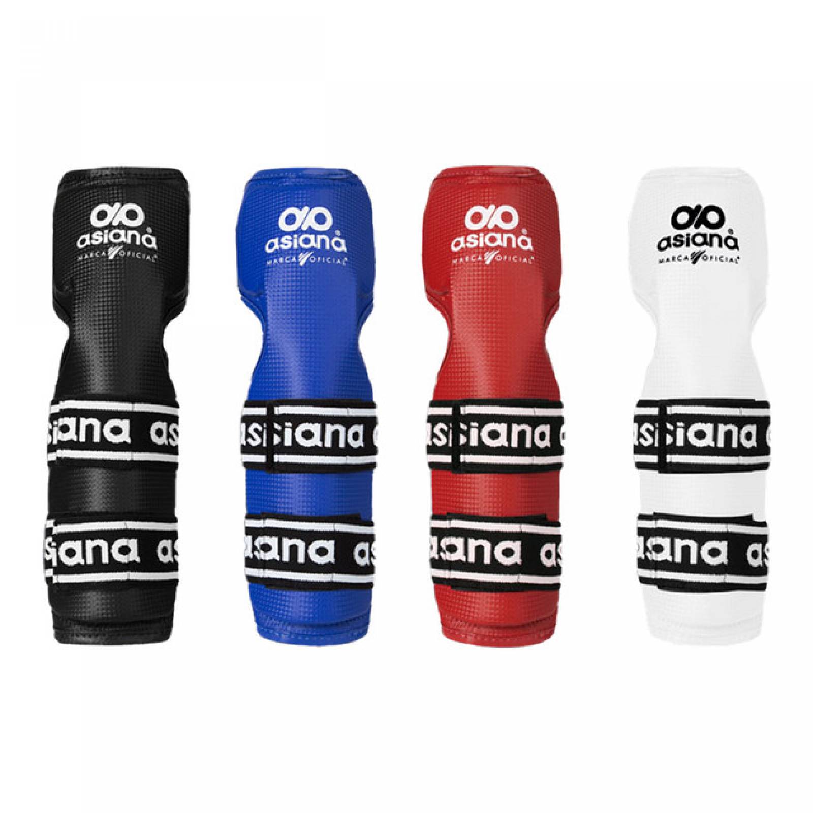 Coderas Entrenamiento Taekwondo Rojo Azul Blanco Negro Asiana