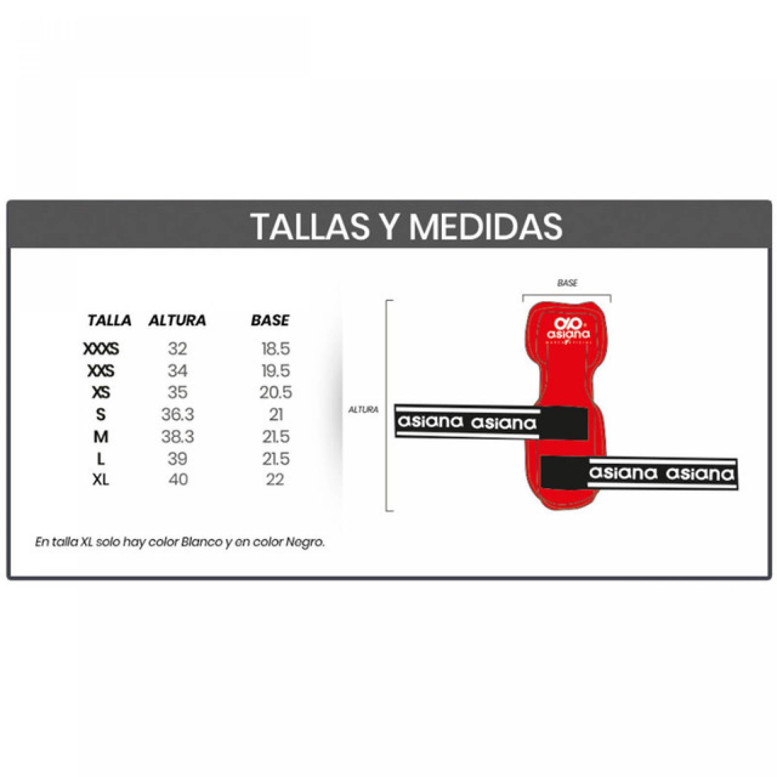 Coderas Entrenamiento Taekwondo Rojo Azul Blanco Negro Asiana