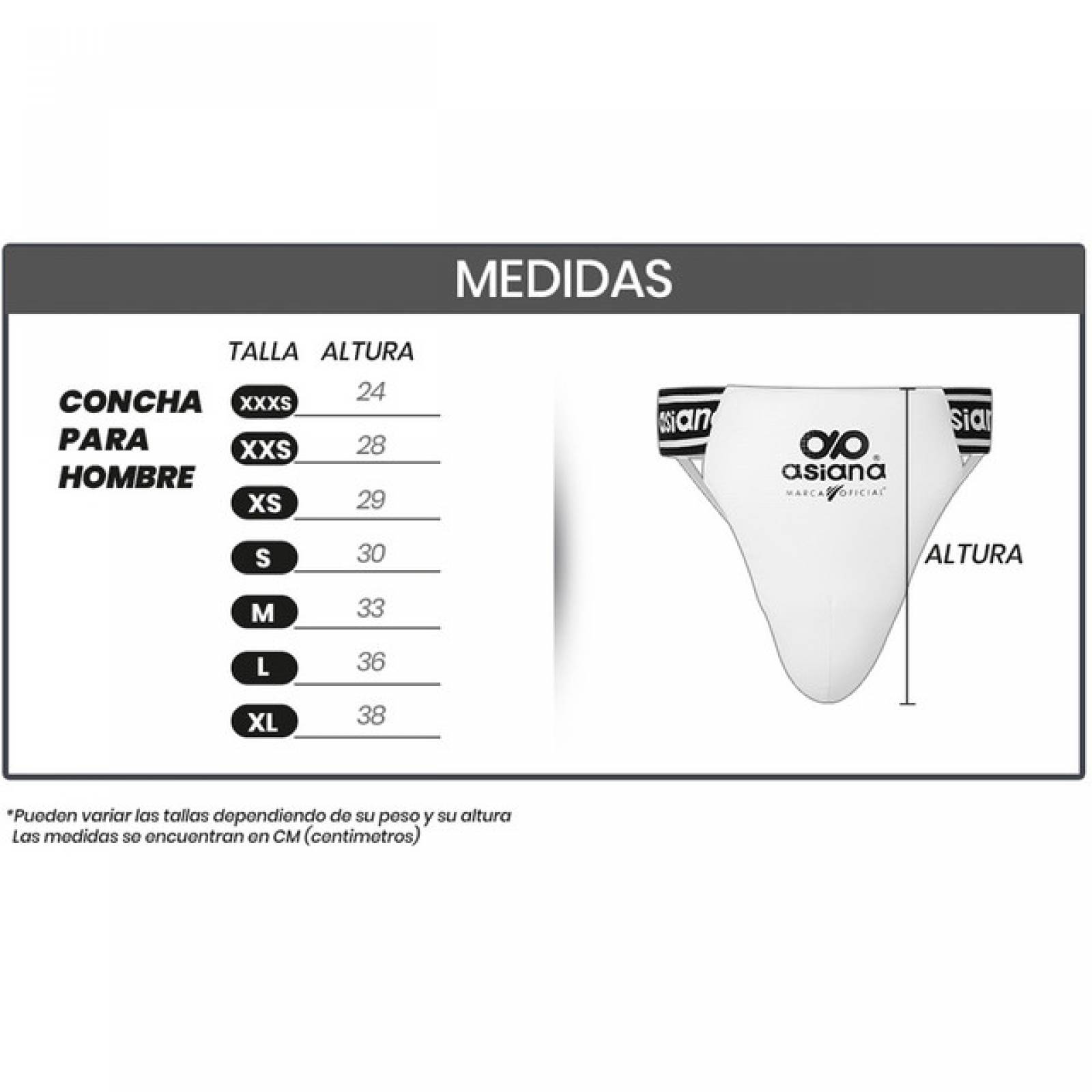 Concha Protectora Para Hombre Taekwondo Blanco Asiana