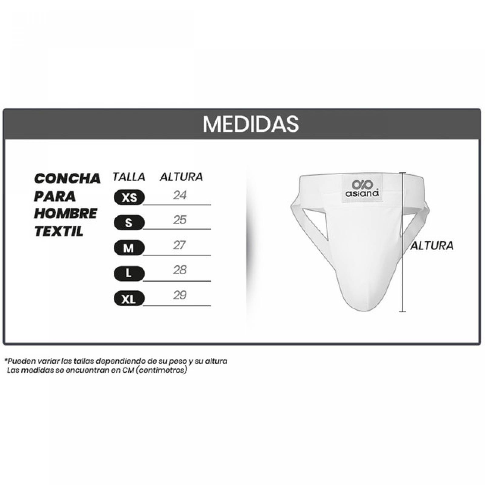 Concha Protectora Para Hombre Textil Taekwondo Blanco Asiana
