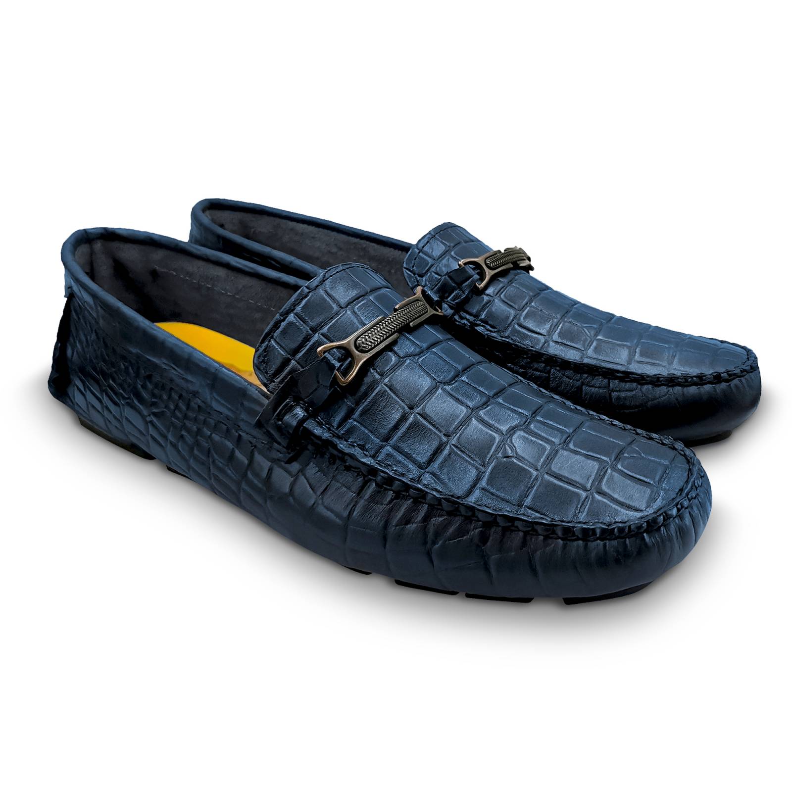 Mocasin Driver Portland Casual Hombre Randem Lagarto Marino Grabado