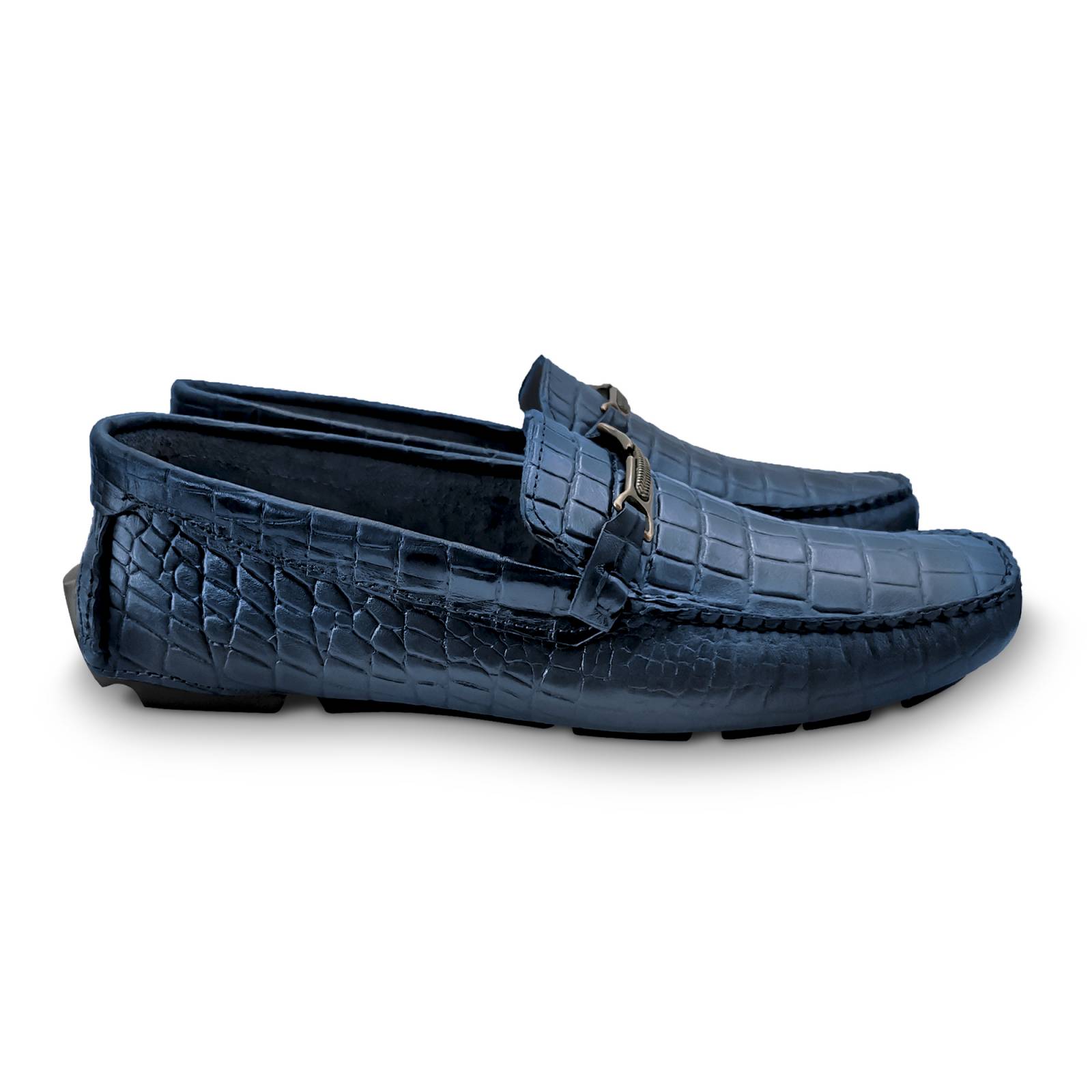 Mocasin Driver Portland Casual Hombre Randem Lagarto Marino Grabado