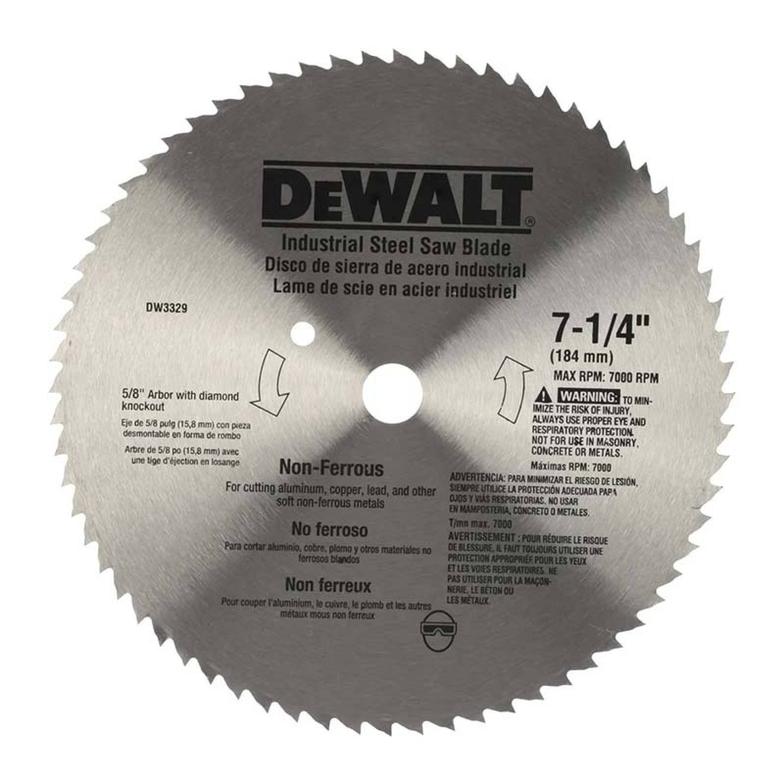 Disco Dewalt Para Sierra Circular 7-1/4 68 Dientes Aluminio