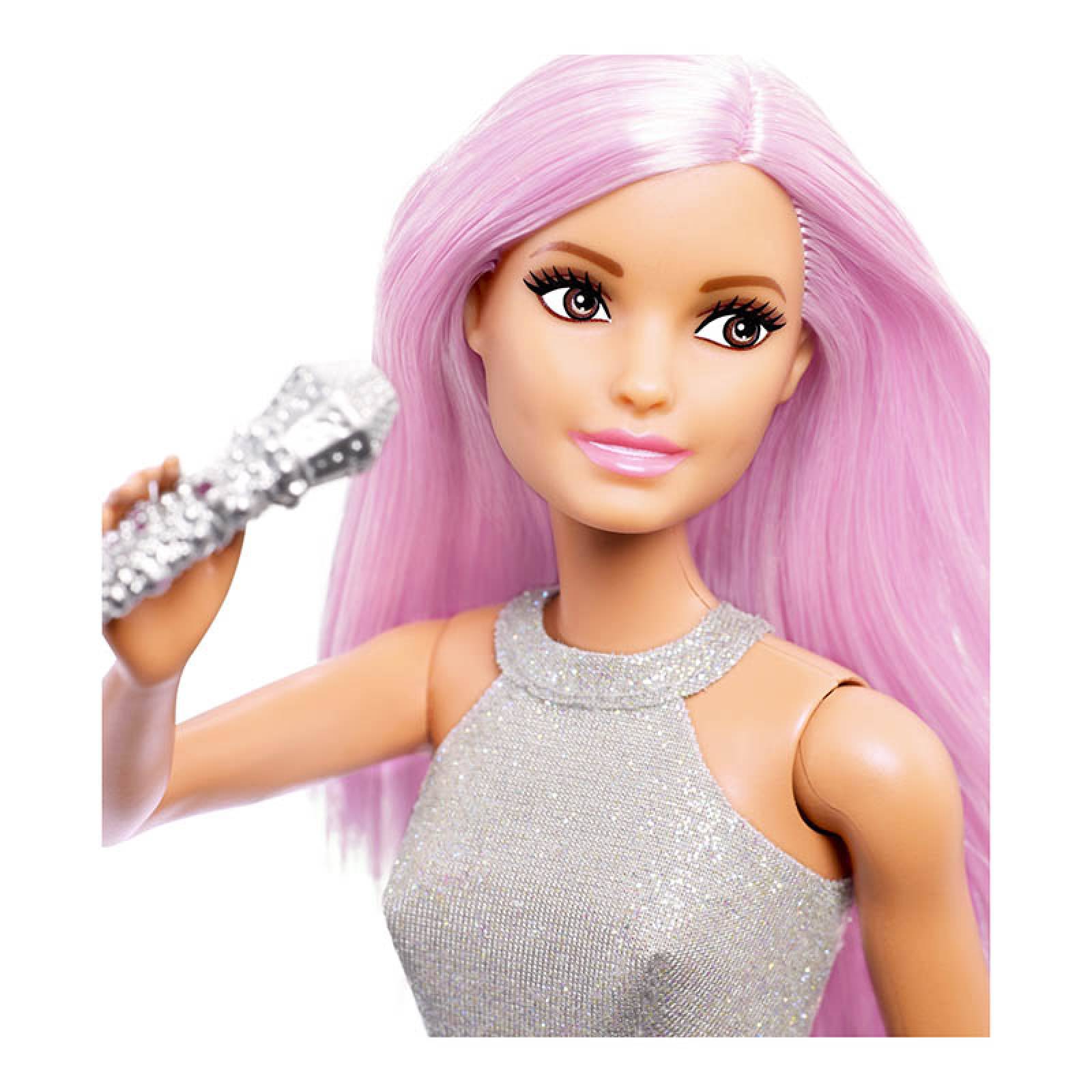 Barbie Muñeca Profesiones Cantante Con Micrófono Pop Star