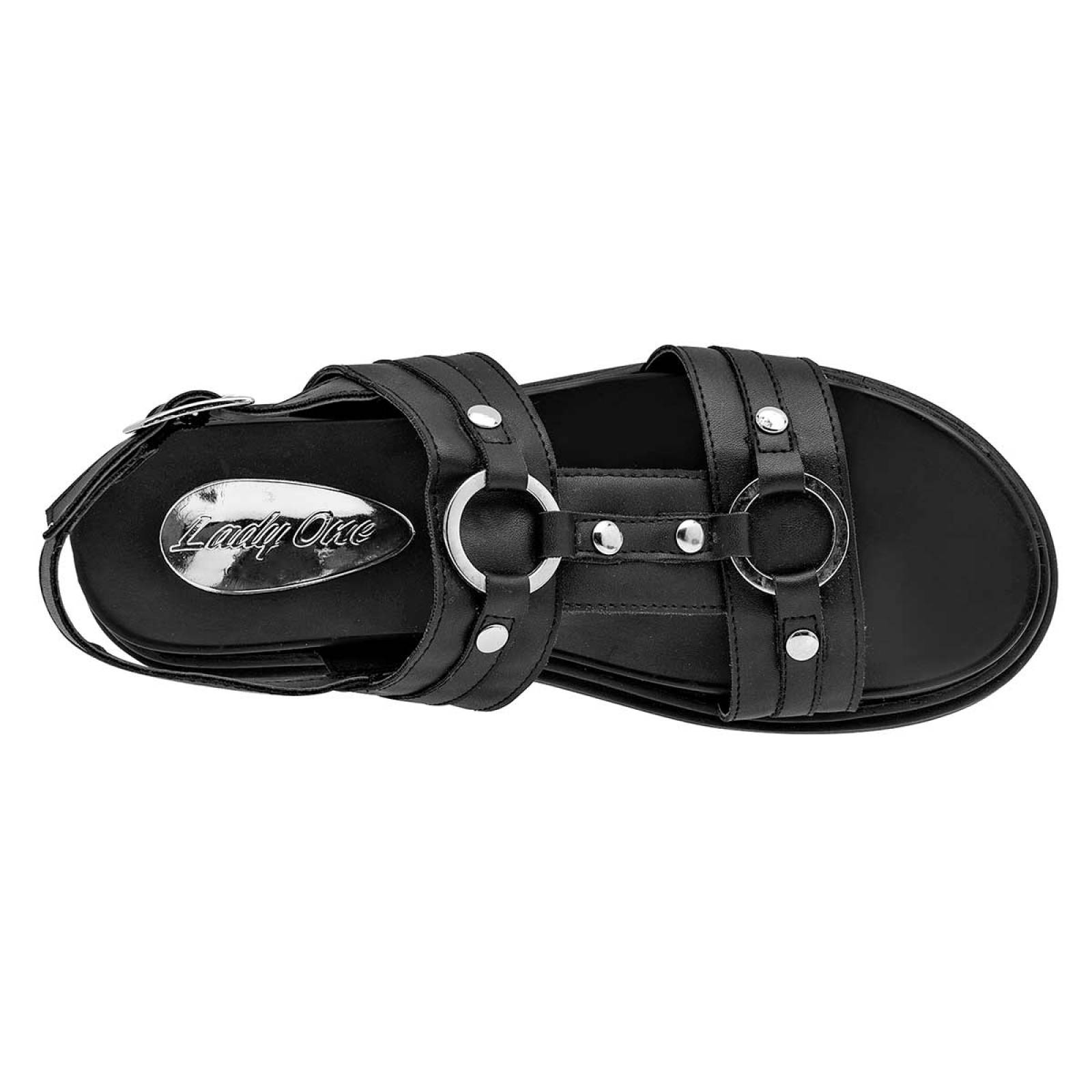SANDALIA Para Mujer Lady one IB1707  Color Negro -1 J4