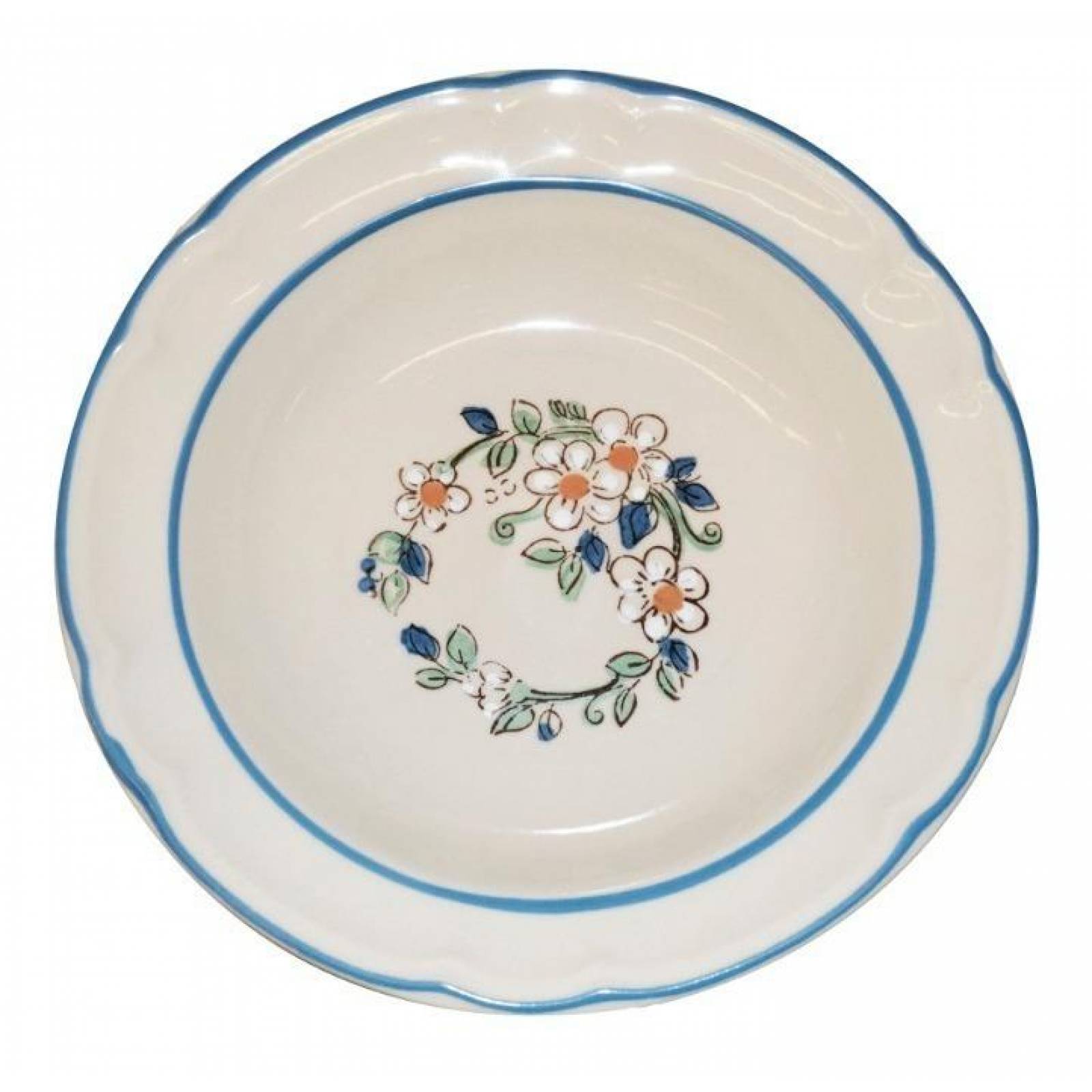 Plato sopero Victoria tipo cerámica de loza 21 cm, 4 piezas 