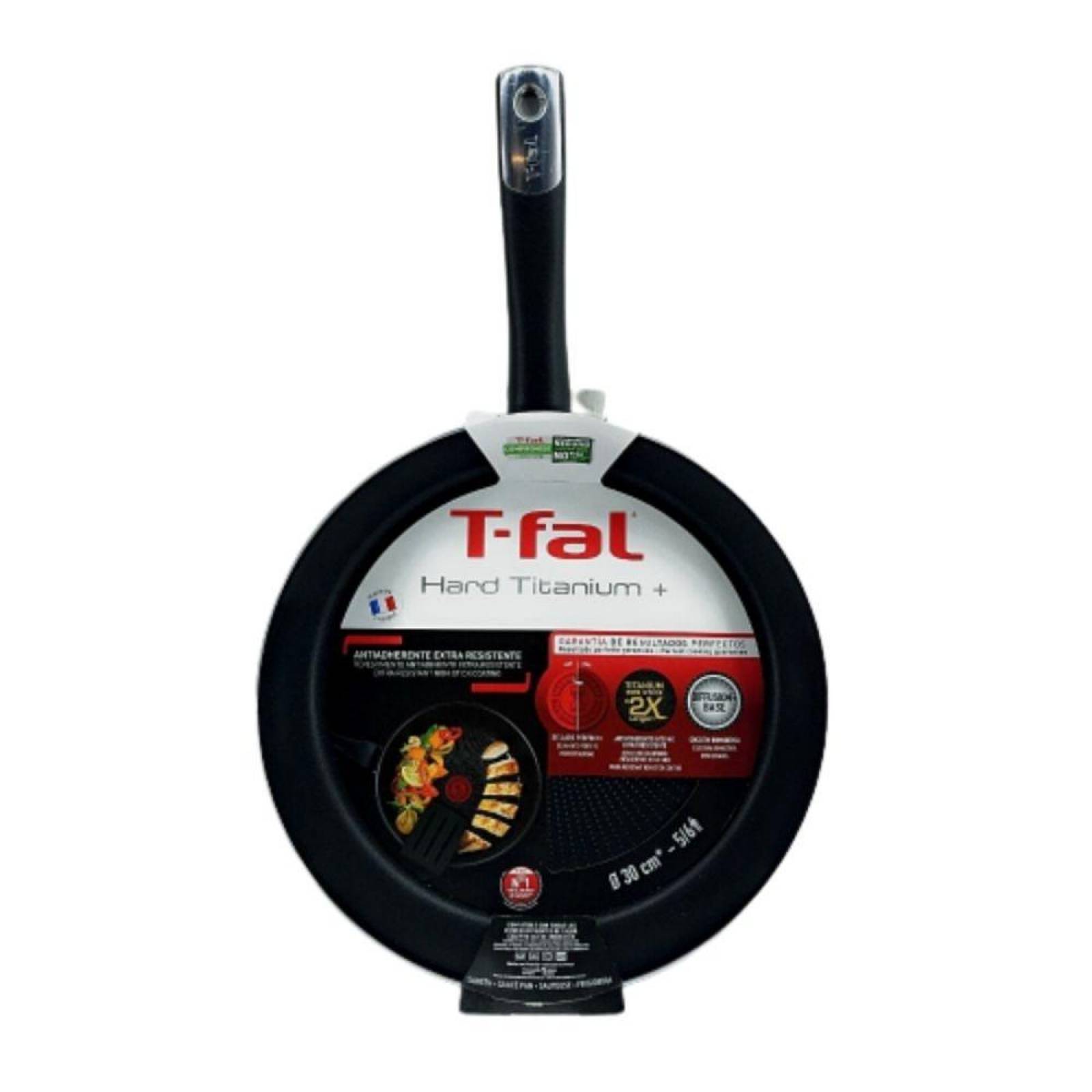 Sartén T-fal de 30 cm Hard Titanium plus 2X Longer C3820782 