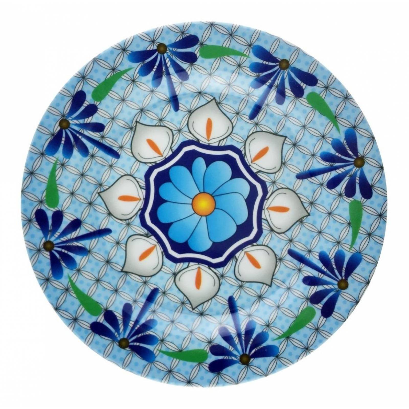 Vajilla redonda tipo plástico melamina 20 piezas 4 personas Alcatraz 