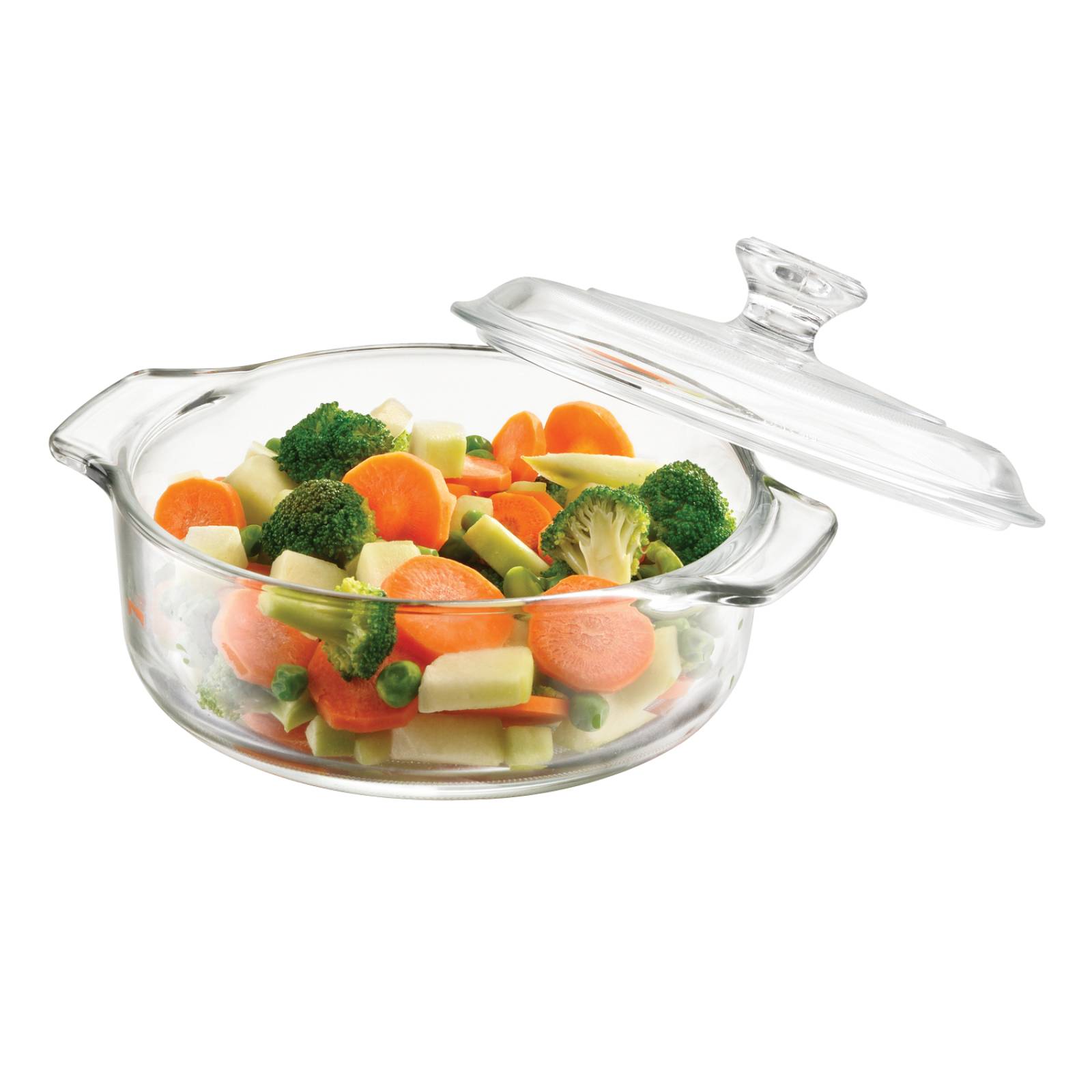 Cacerola refractaria vidrio para horno 1 litro, Pyr-O-Rey 