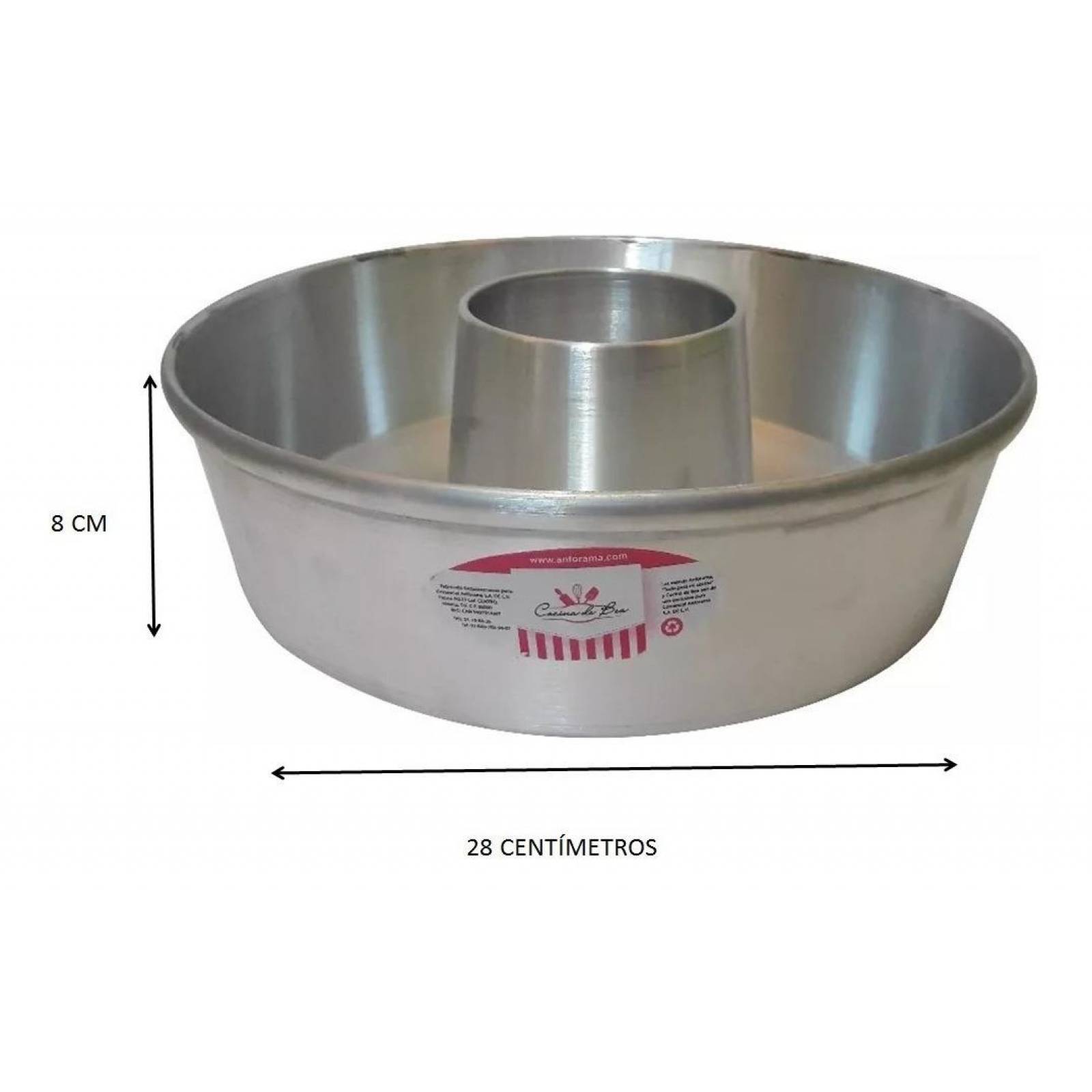 Molde para Rosca de aluminio 26 cm. 