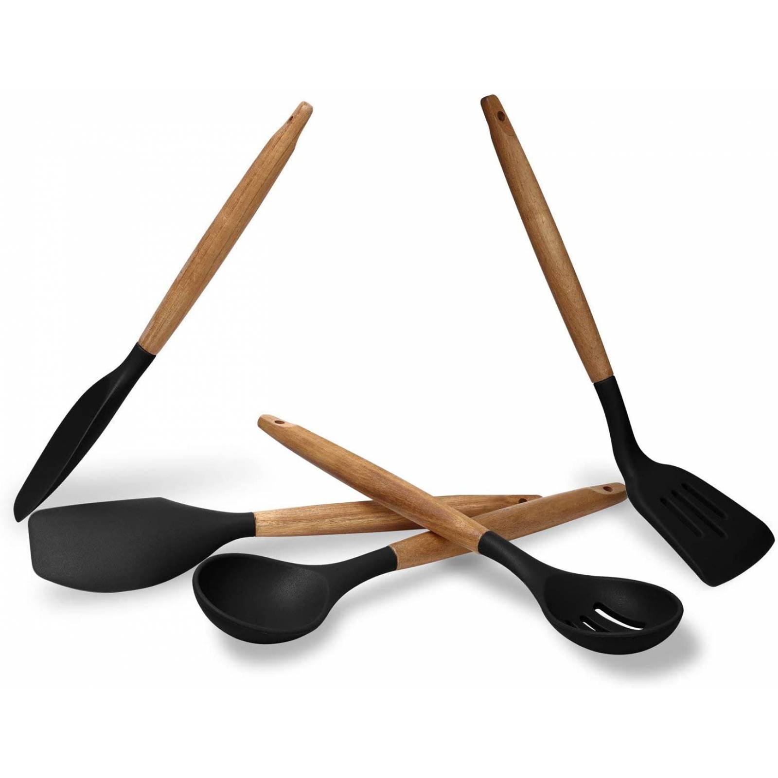 Utensilios de cocina  U Chef Madera, juego de espátula y cuchara