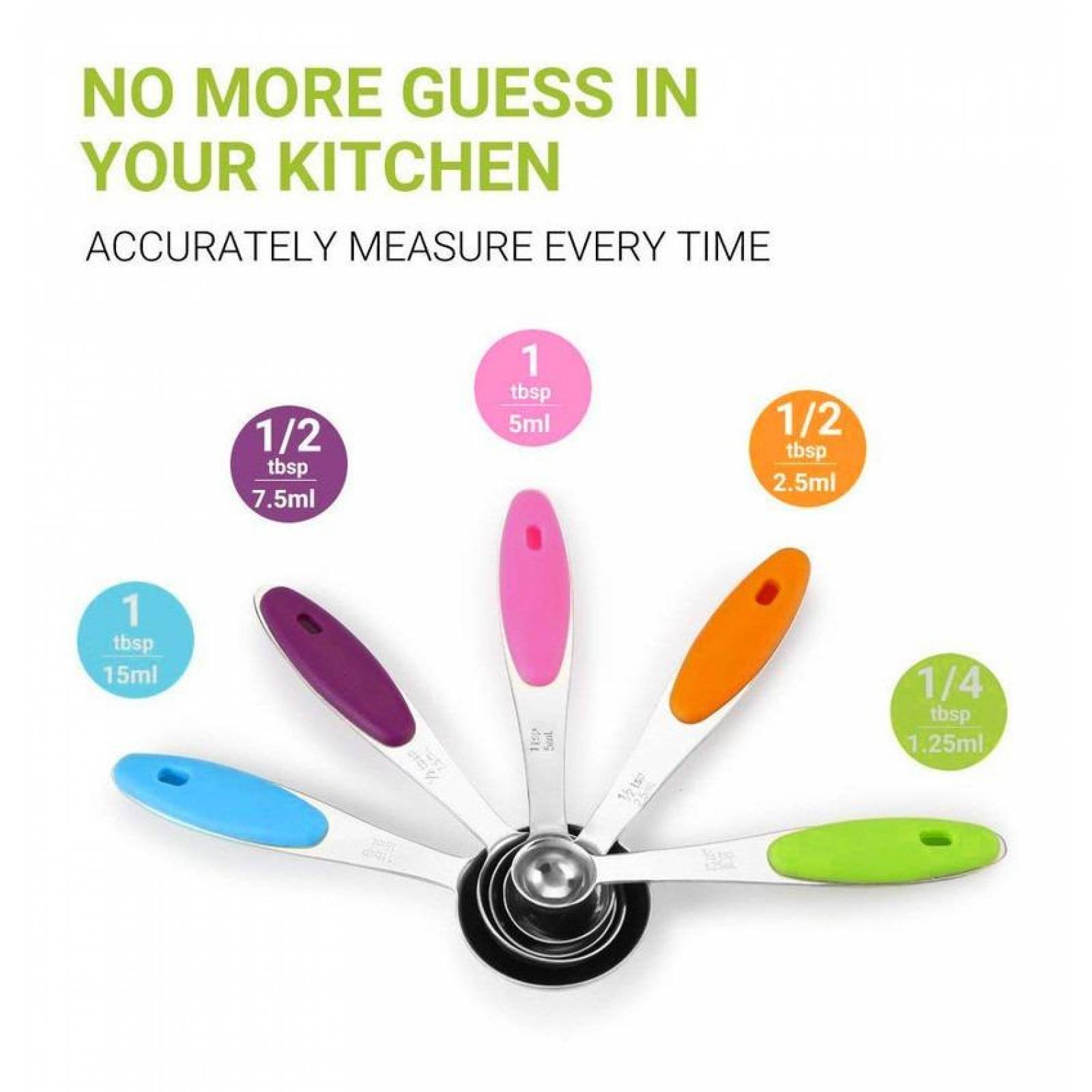 U Chef Tazas Cucharas Medidoras Acero Inoxidable 10 Piezas 