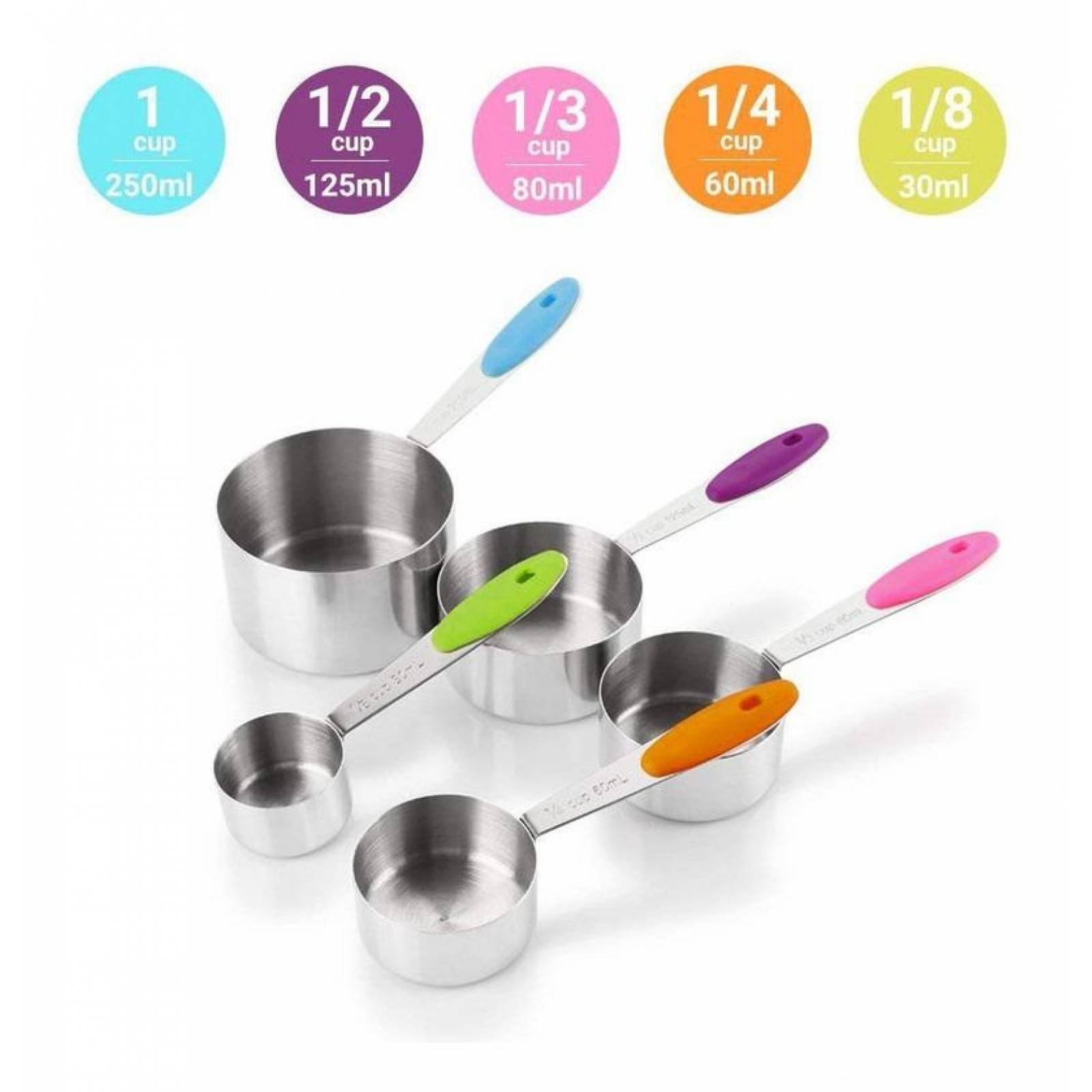 U Chef Tazas Cucharas Medidoras Acero Inoxidable 10 Piezas 