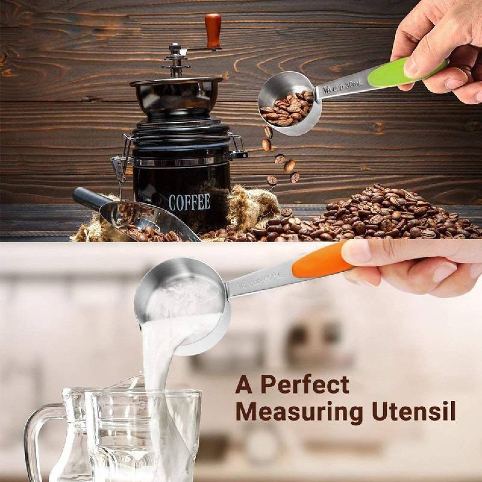 U Chef Tazas Cucharas Medidoras Acero Inoxidable 10 Piezas 