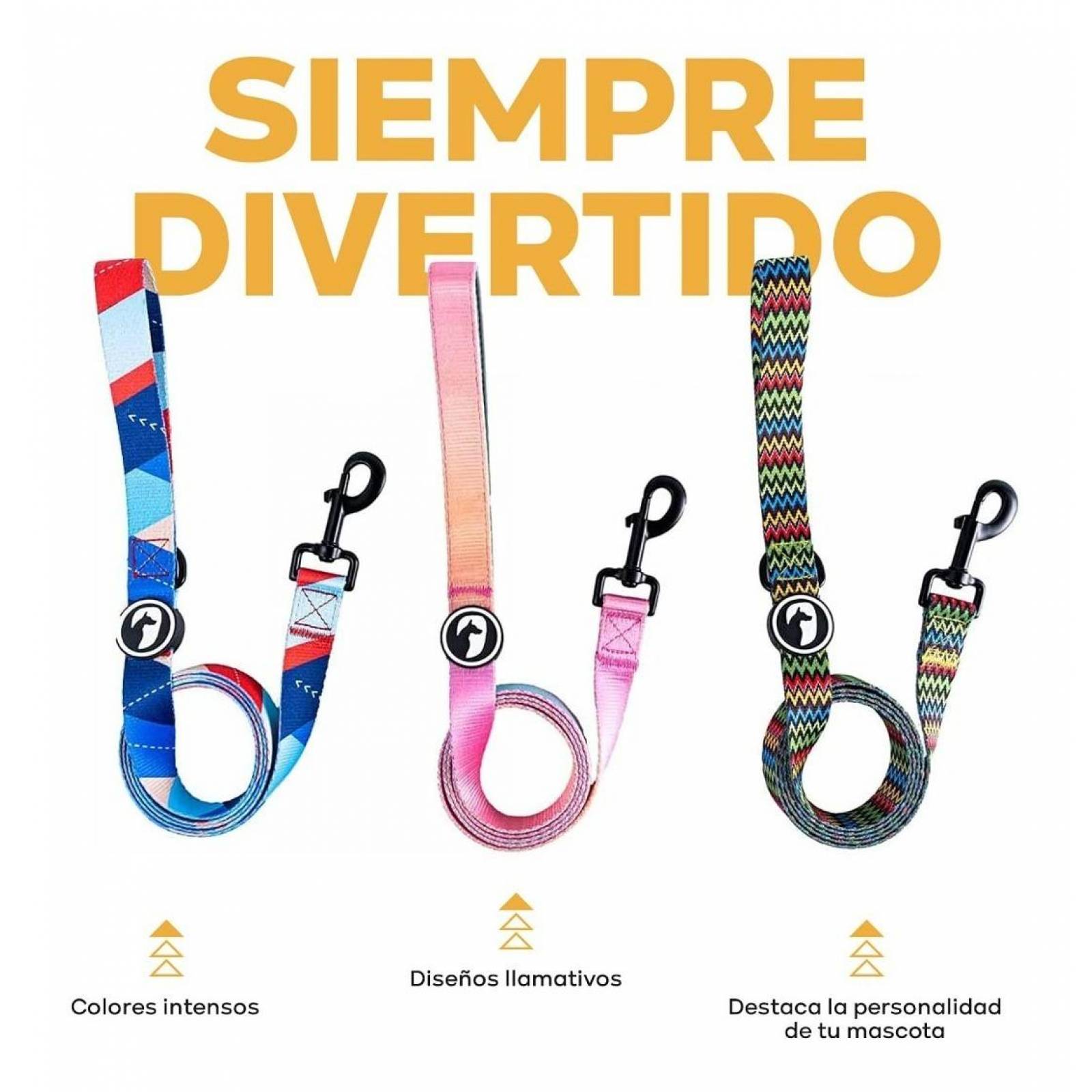 Wolfi Correa De Tela Para Perro De 1.5 Metros Coral 