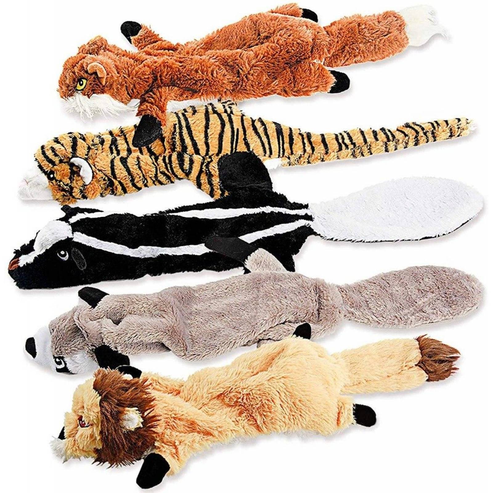 Wolfi Set De 5 Juguetes Chillones De Peluche Para Mascota 