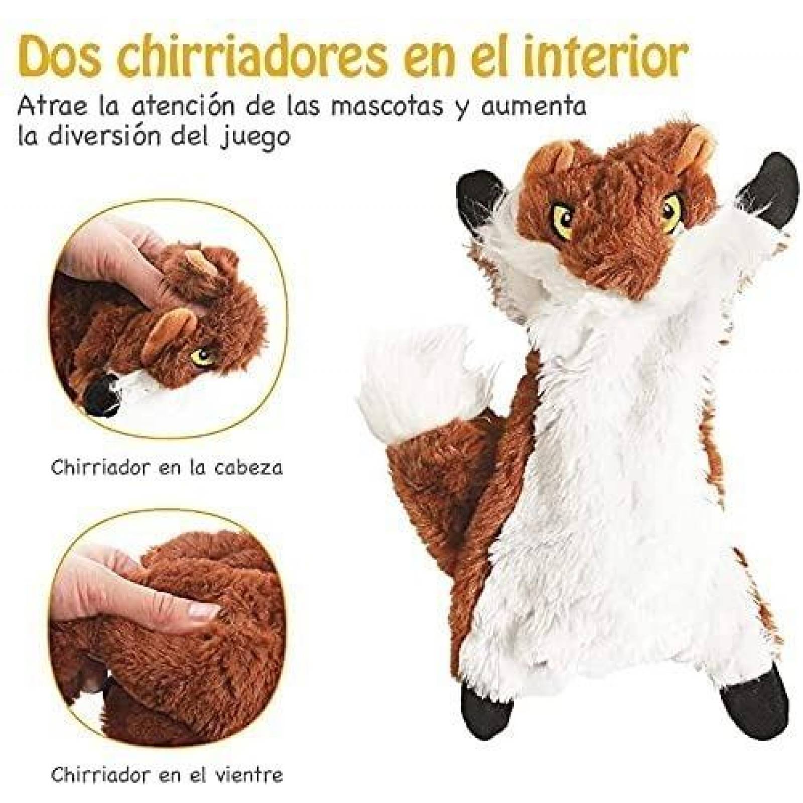 Wolfi Set De 5 Juguetes Chillones De Peluche Para Mascota 