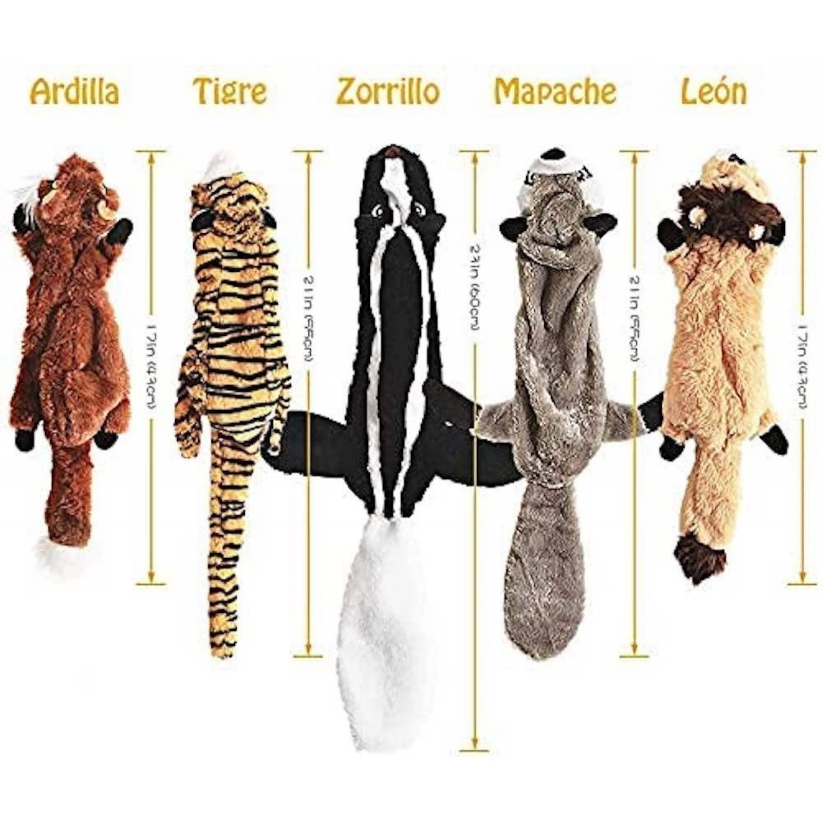 Wolfi Set De 5 Juguetes Chillones De Peluche Para Mascota 