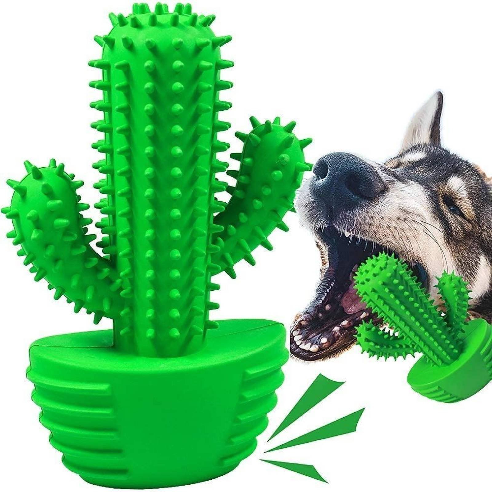 Wolfi Juguete Cactus Para Morder Para Perro, Caucho Natural 