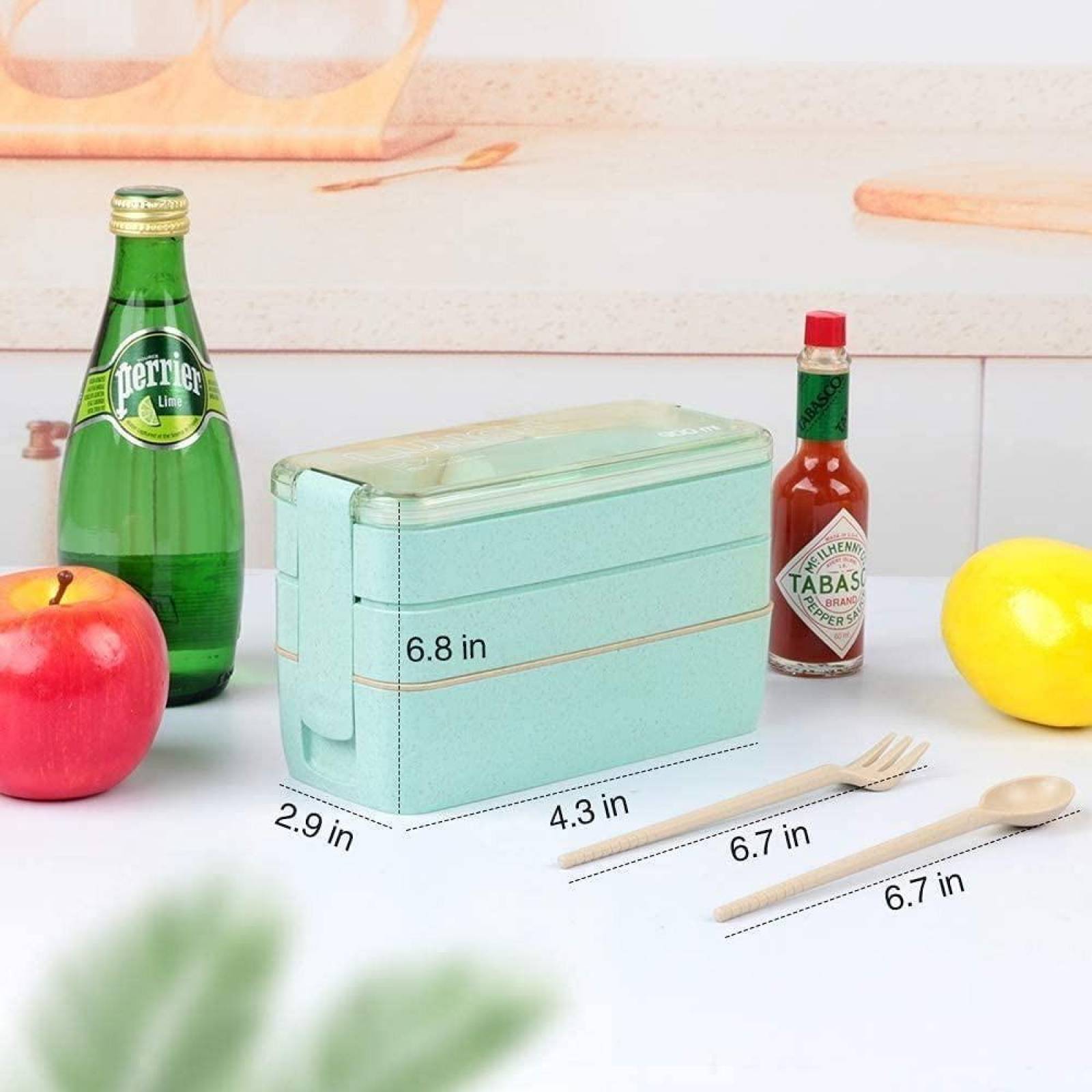 U Chef Lonchera Tipo Bento Con 3 Espacios De Silicona 