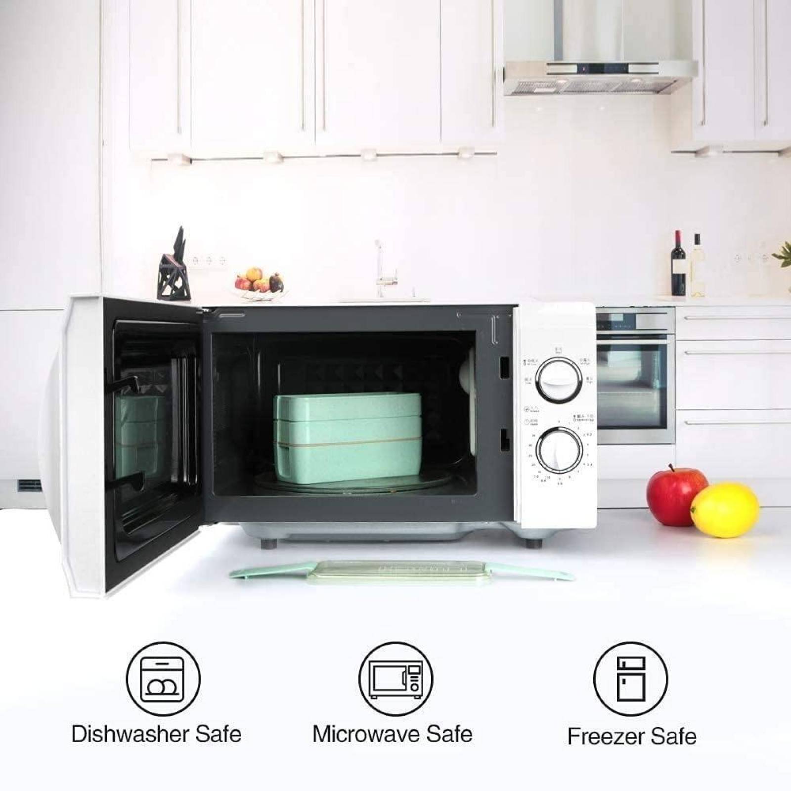 U Chef Lonchera Tipo Bento Con 3 Espacios De Silicona 