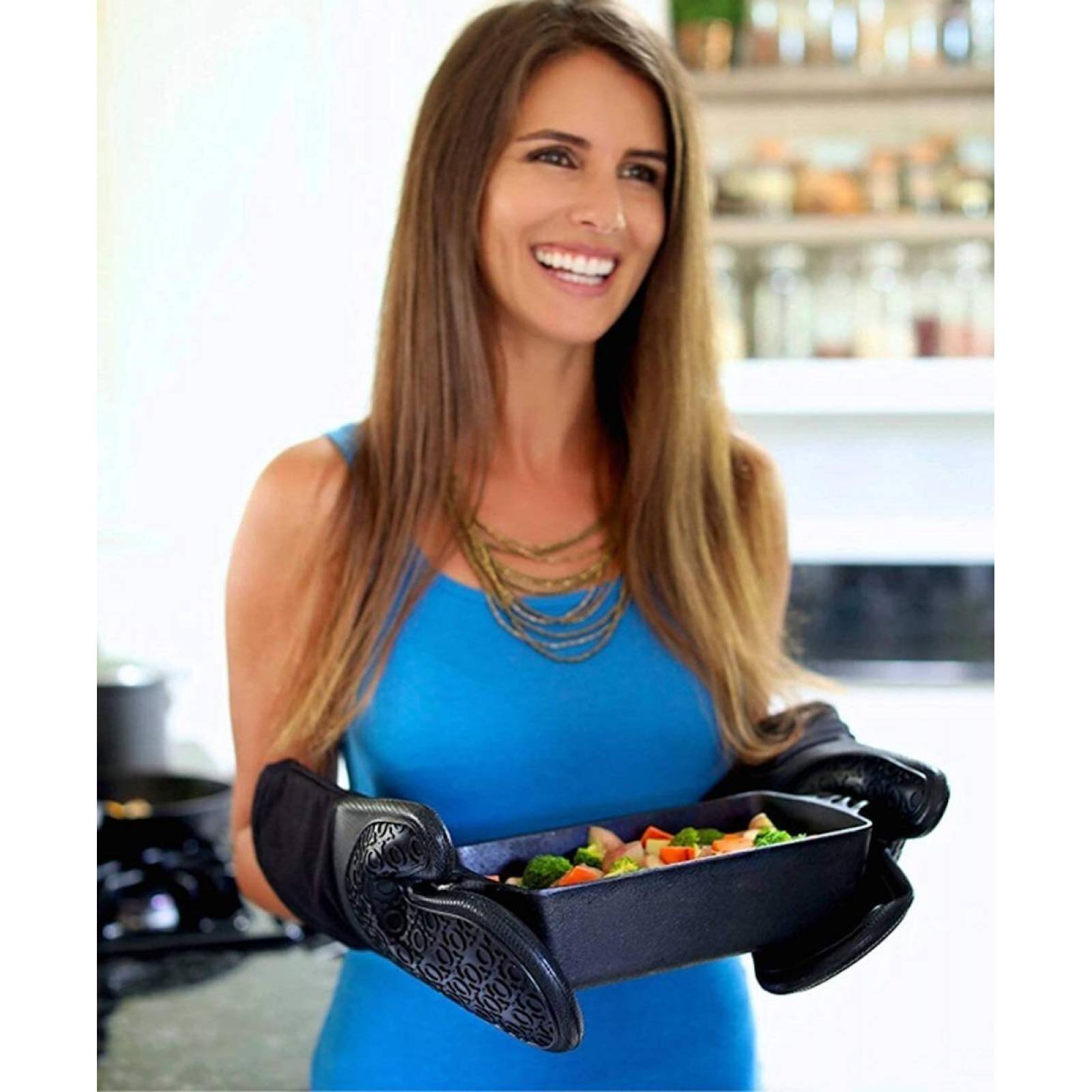 U Chef Guantes De Silicona Para Cocina Resistentes Al Calor 