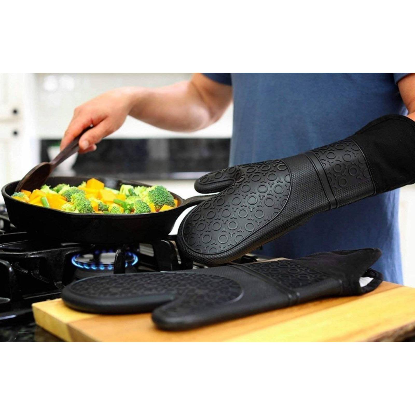 U Chef Guantes De Silicona Para Cocina Resistentes Al Calor 