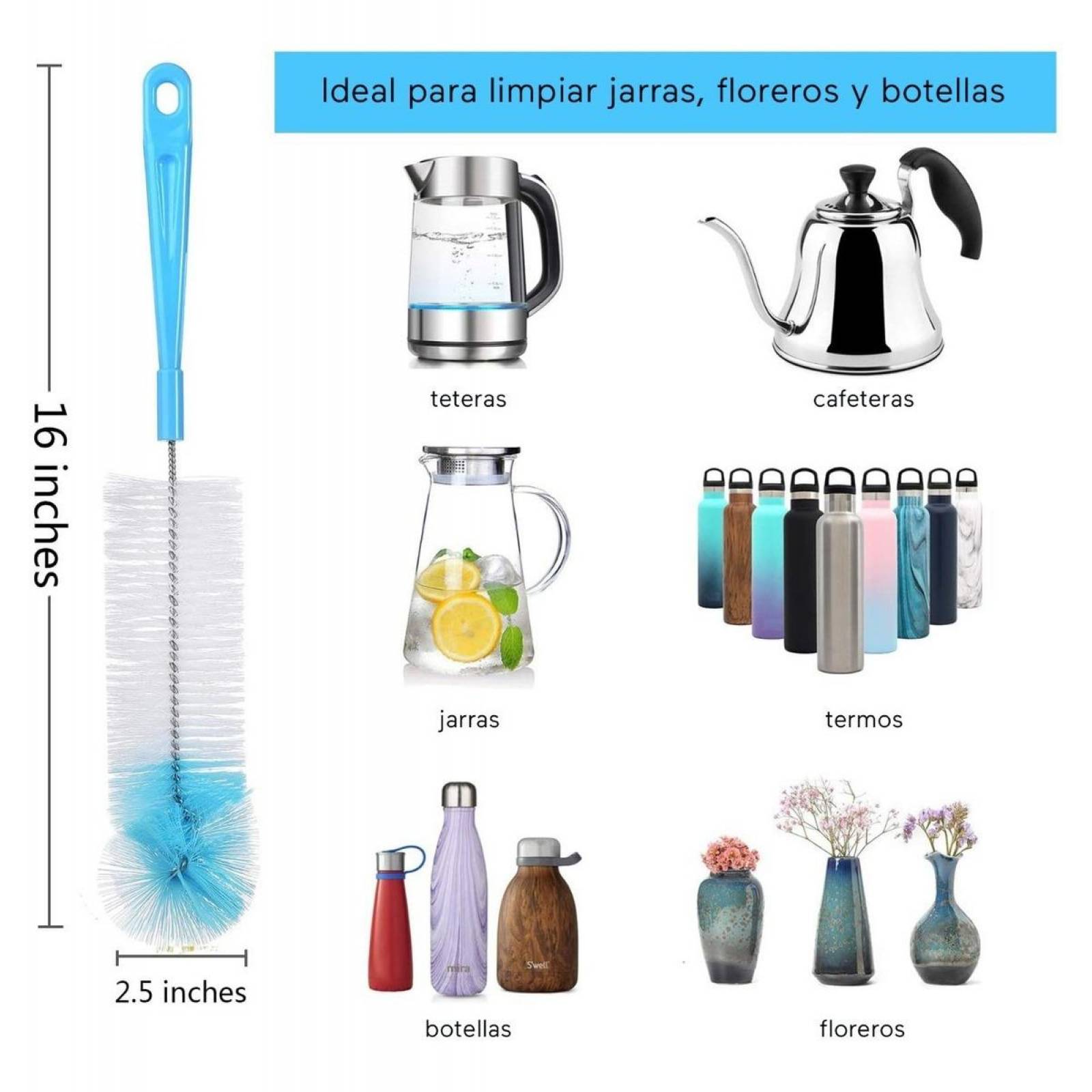 U Chef Juego De 5 Cepillos Para Botellas Cepillo De Limpieza 