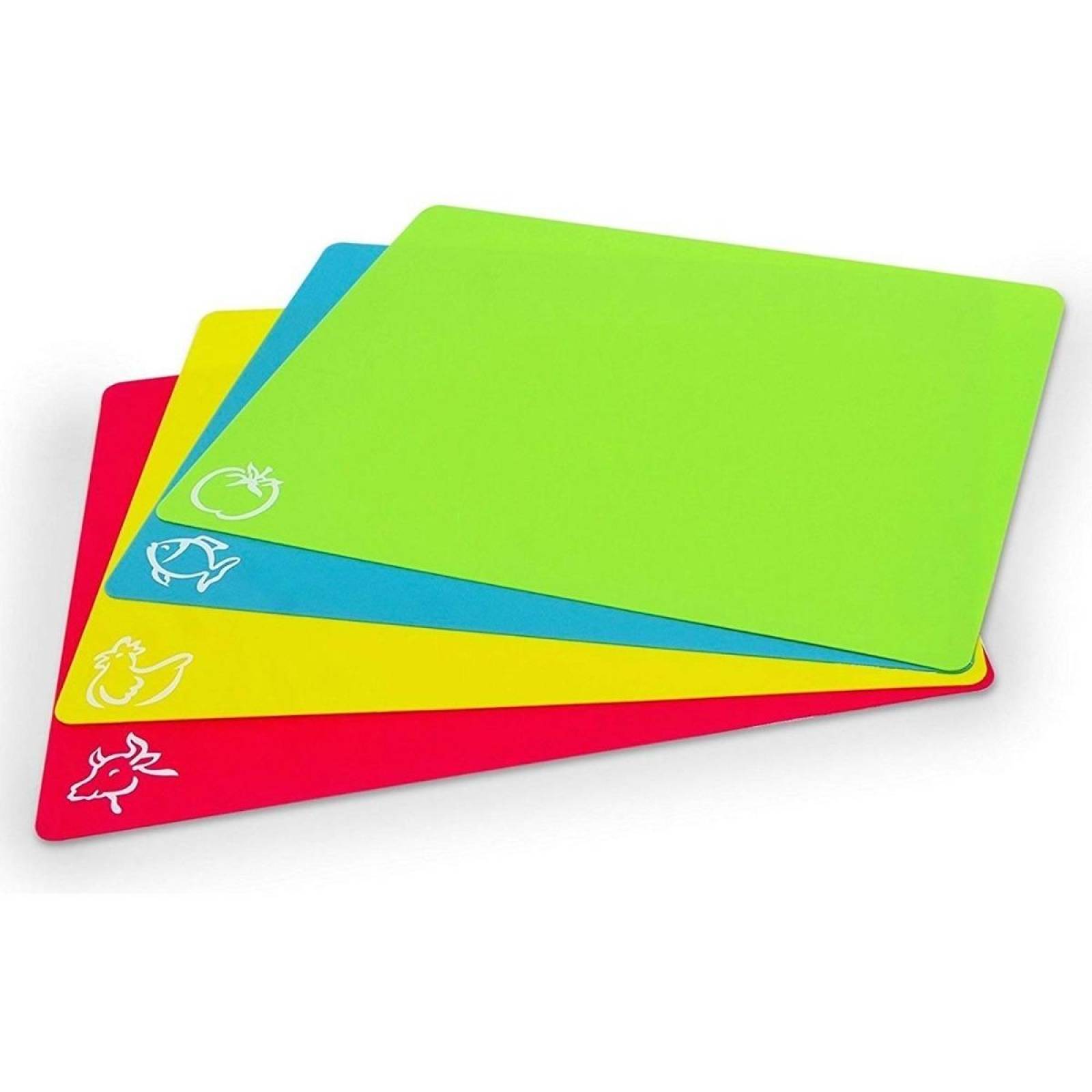 U Chef Tablas Para Picar Comida Plástico Flexible 4 Piezas 