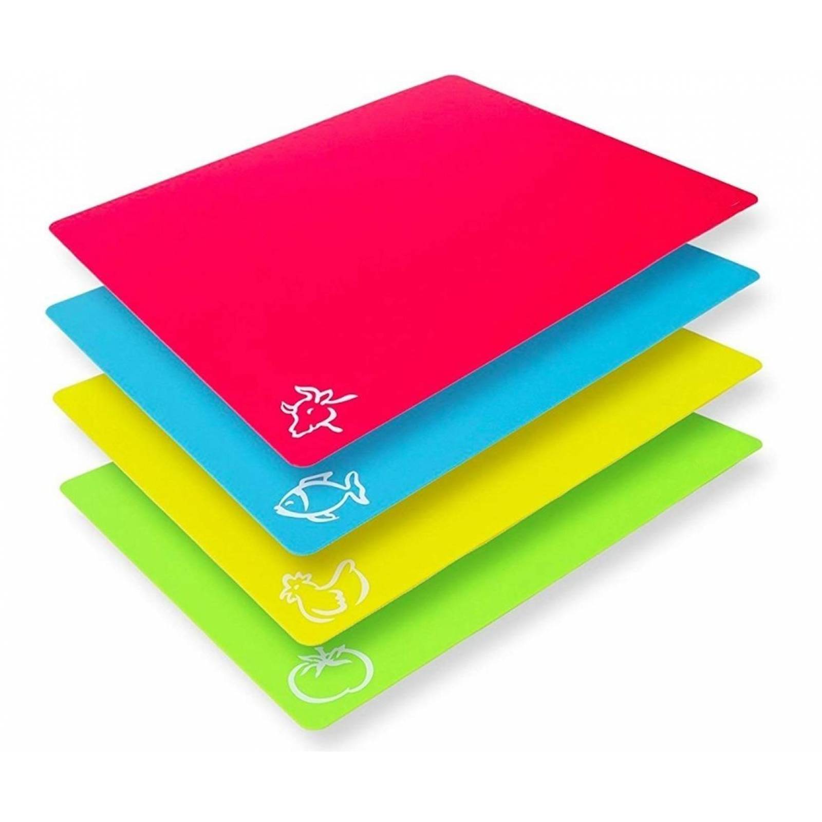 U Chef Tablas Para Picar Comida Plástico Flexible 4 Piezas 