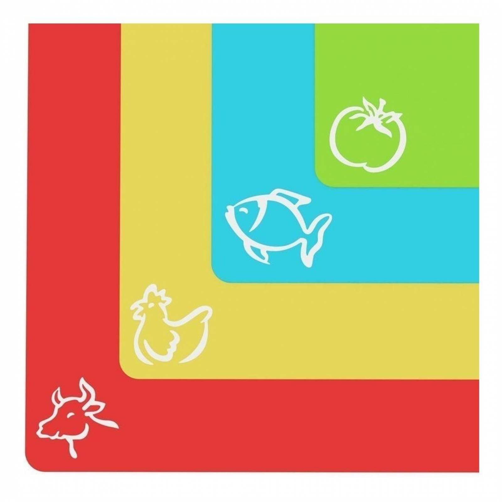 U Chef Tablas Para Picar Comida Plástico Flexible 4 Piezas 