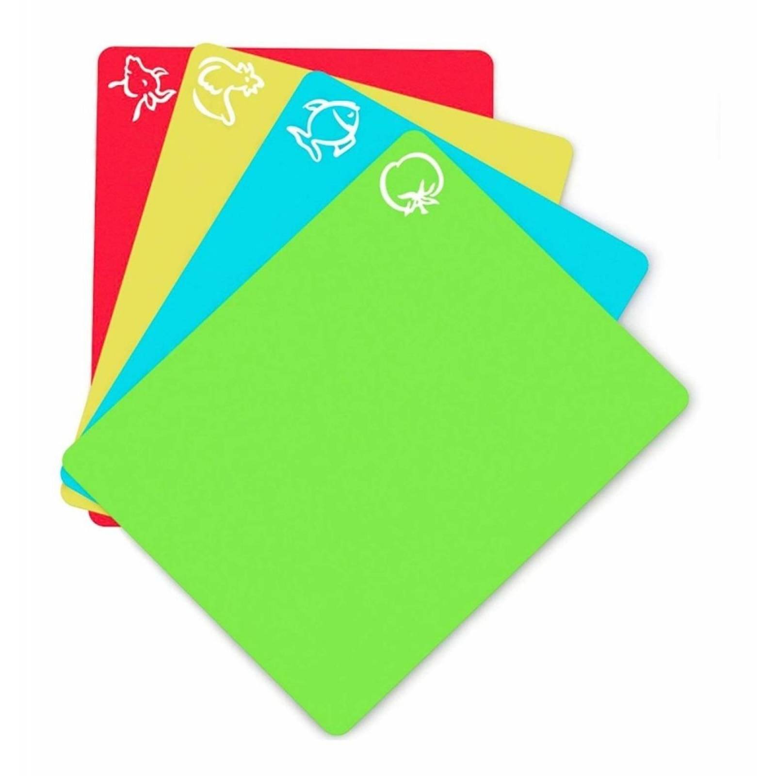 U Chef Tablas Para Picar Comida Plástico Flexible 4 Piezas 