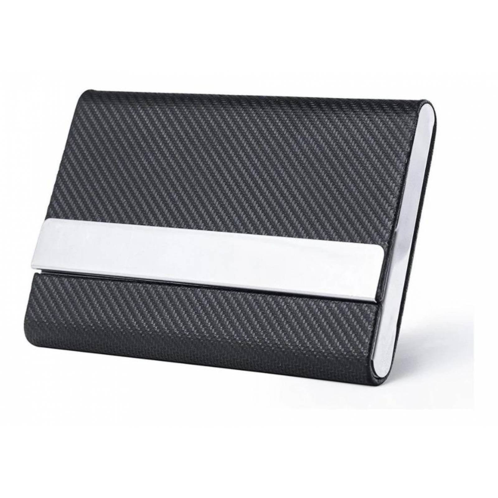 Timotech Tarjetero Ejecutivo. Piel Pu Acero Inoxidable 