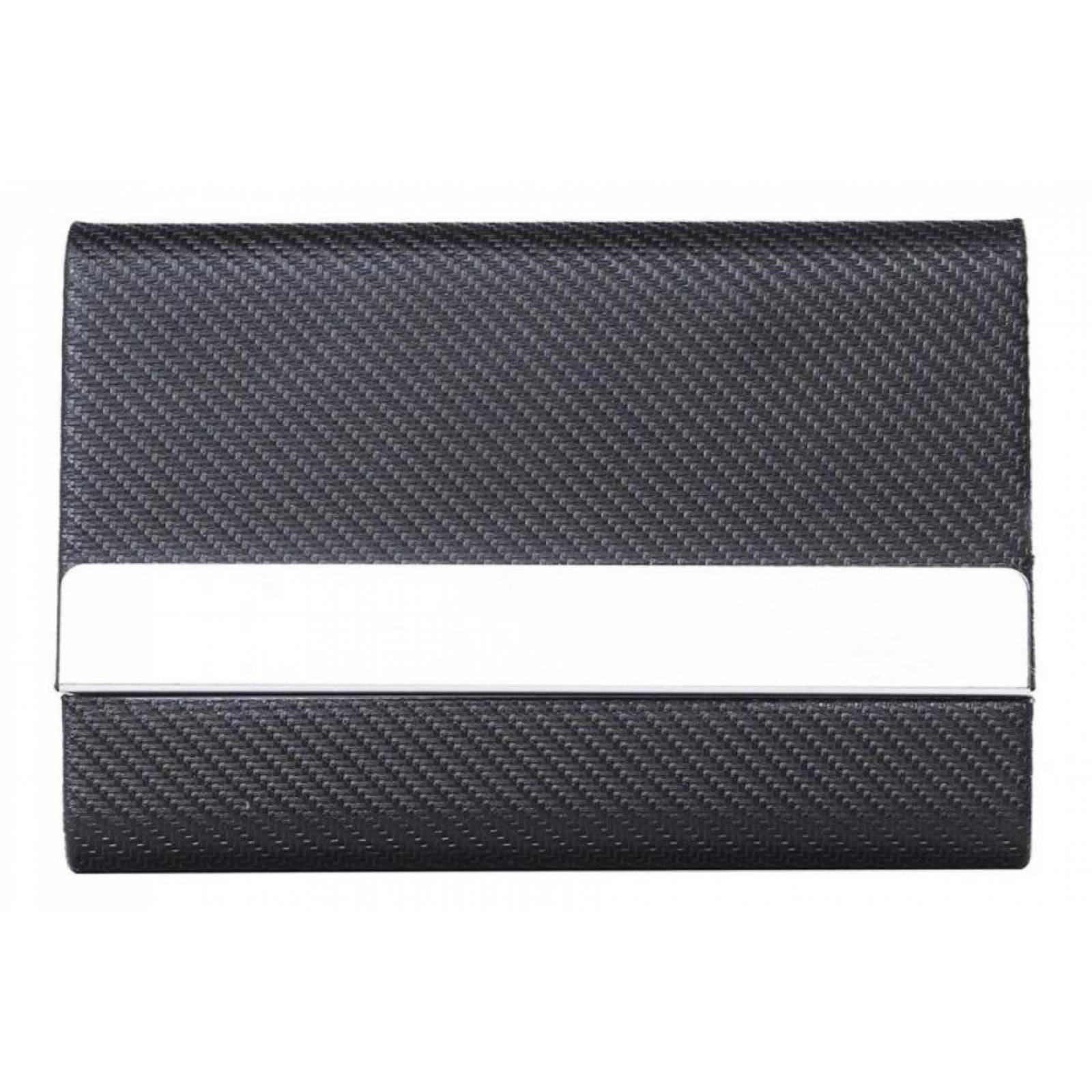 Timotech Tarjetero Ejecutivo. Piel Pu Acero Inoxidable 