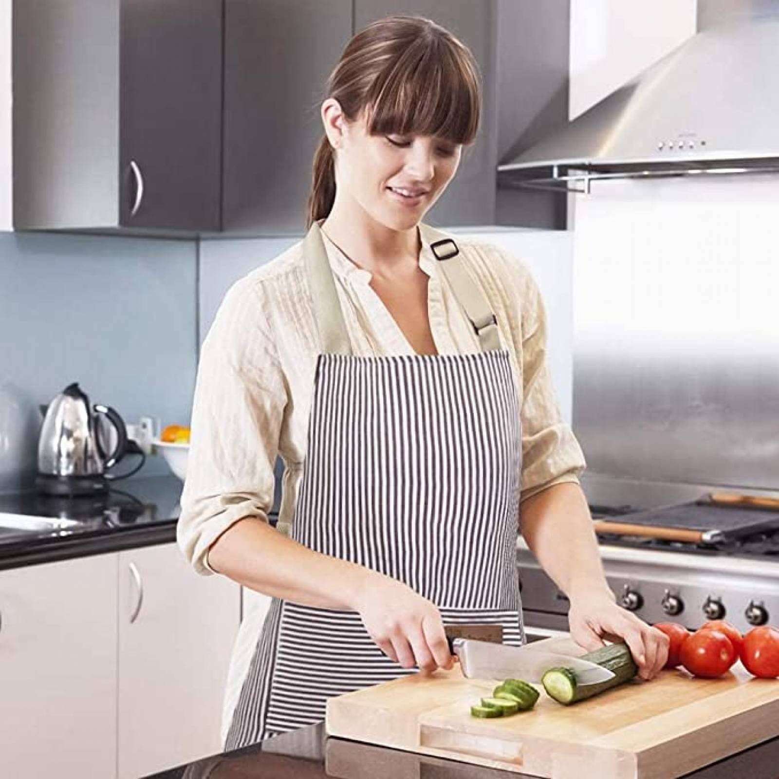 U Chef Delantales de cocina con correa ajustable (2 piezas)