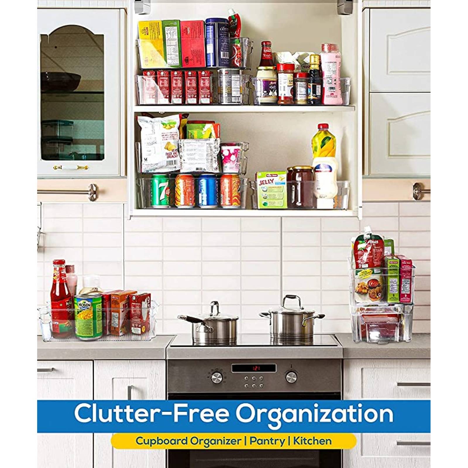 U Chef Juego de organizadores de refrigerador y congelador para hogar y cocina de 8 piezas