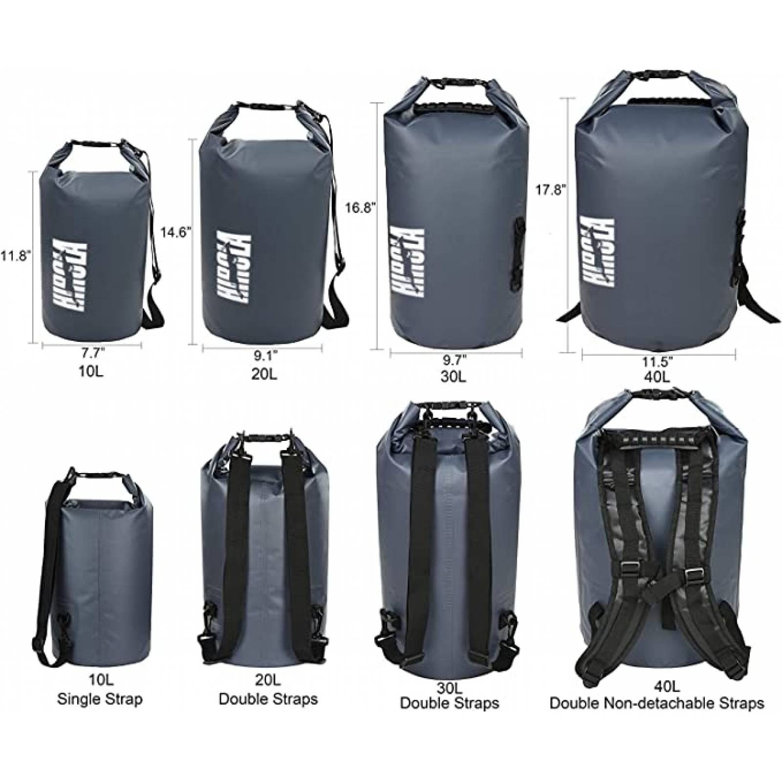 Hirola Bolsa para deportes acuáticos, campismo y senderismo impermeable con capacidad de 30 litros