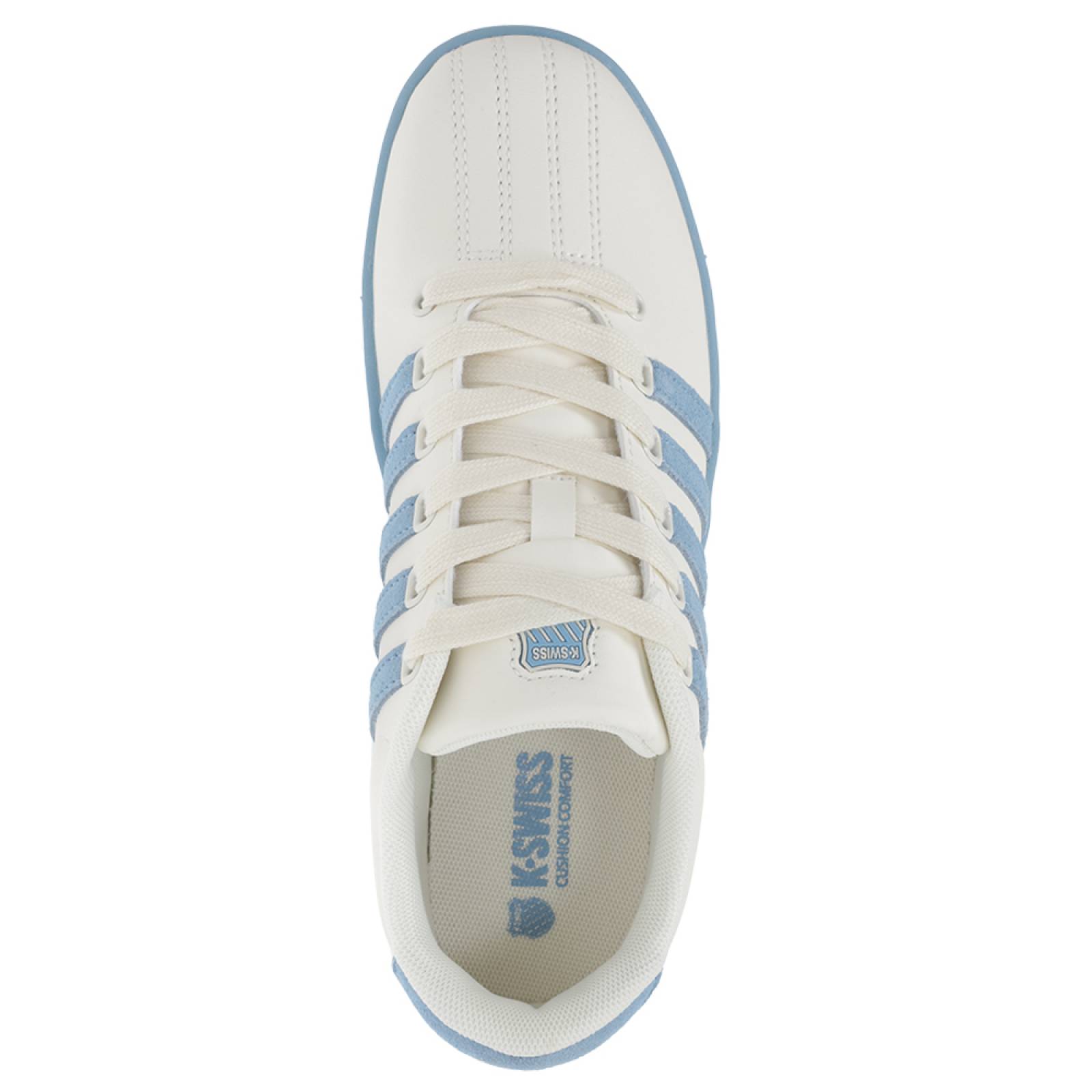 Tenis K-Swiss COURT PRO II V SDE Color Blanco/Azul Mujer