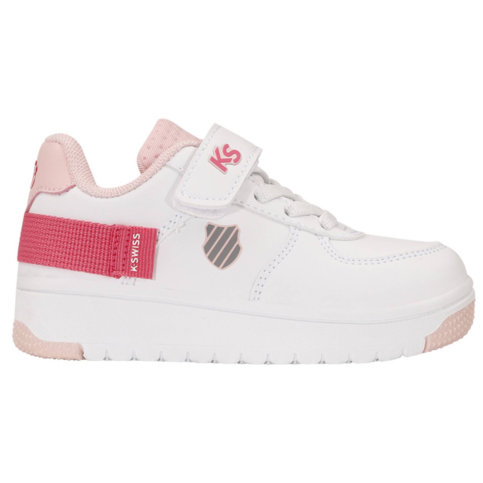 Tenis K-Swiss SALT K1 Color Blanco/Rosa Infantil