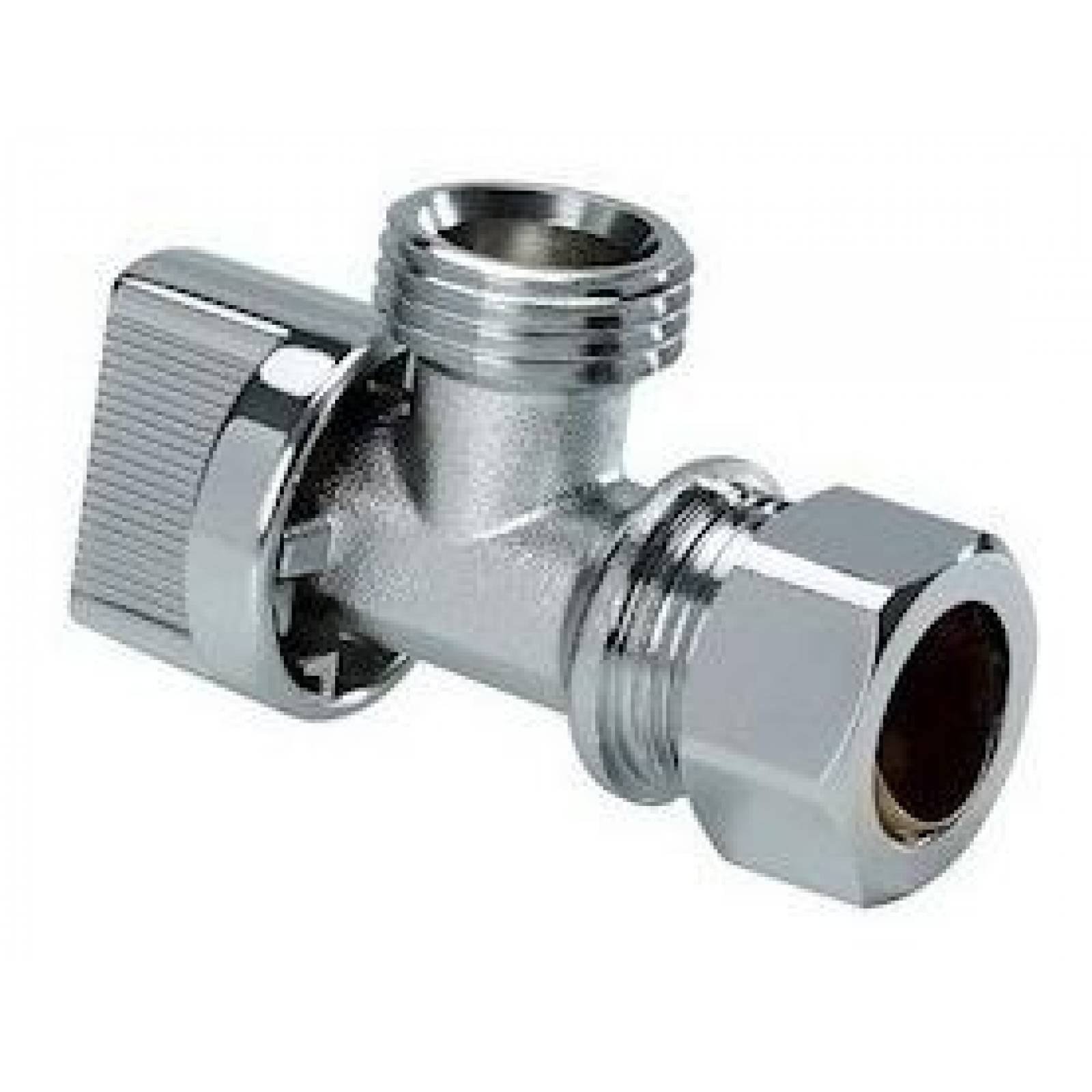 Llave Control Angular Cromada Cuarto De Vuelta Laton 1/2 Pu