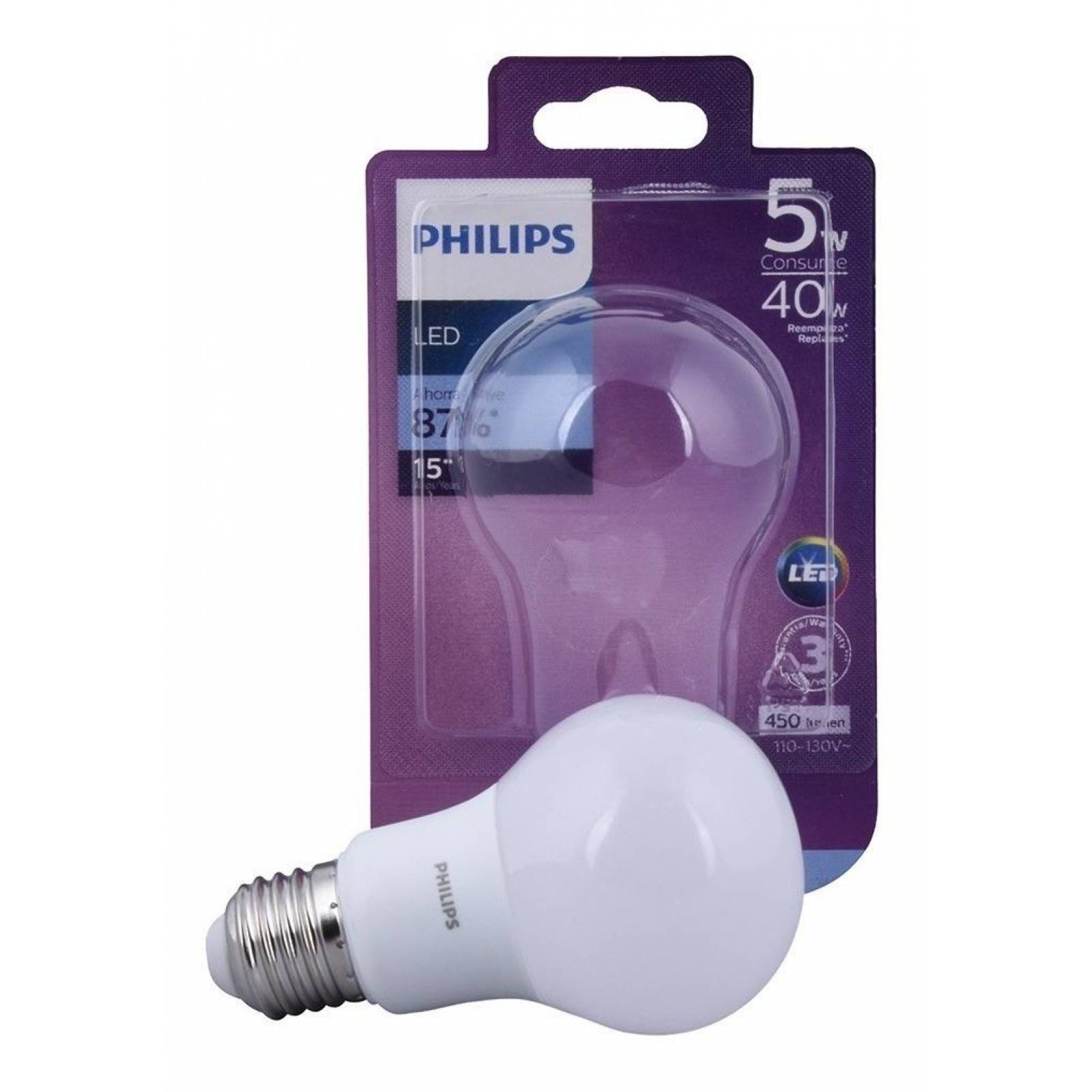 Foco Led De 5 Watts 450 Lúmenes Luz Blanca De 10.7 Cm 