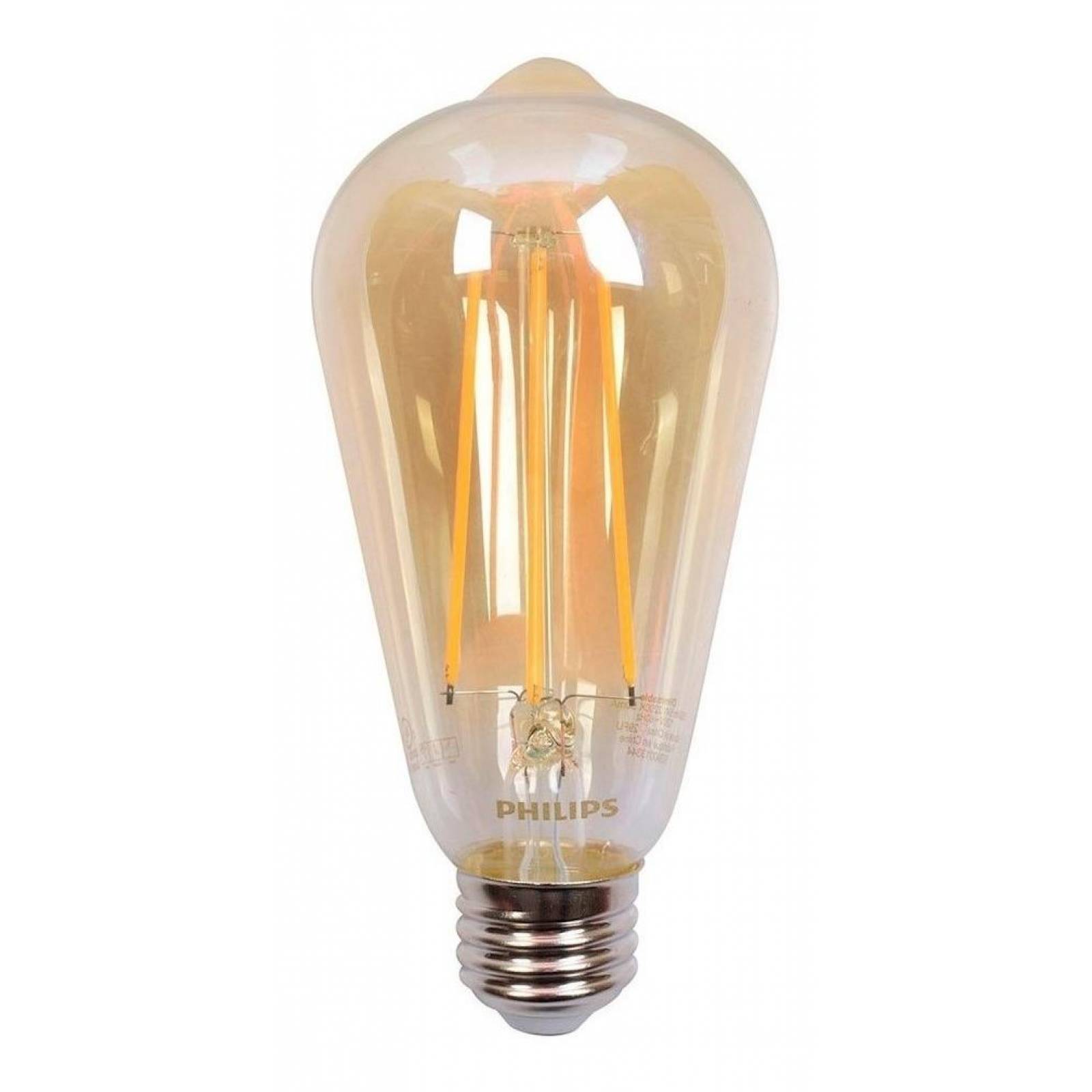 Foco Led Vintage Philips 5w 350 Lm Luz Clida Ámbar 