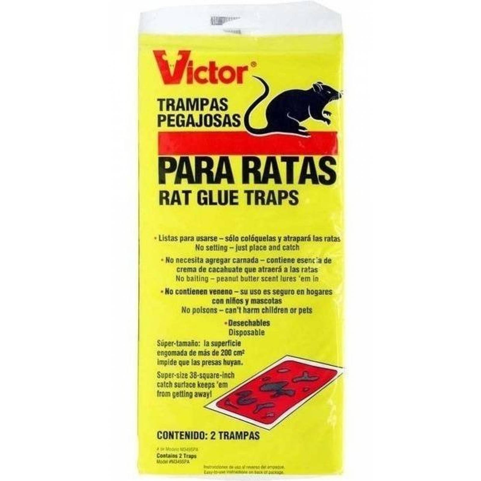 Trampa De Papel Engomado Para Rata Ratones Marca Victor 